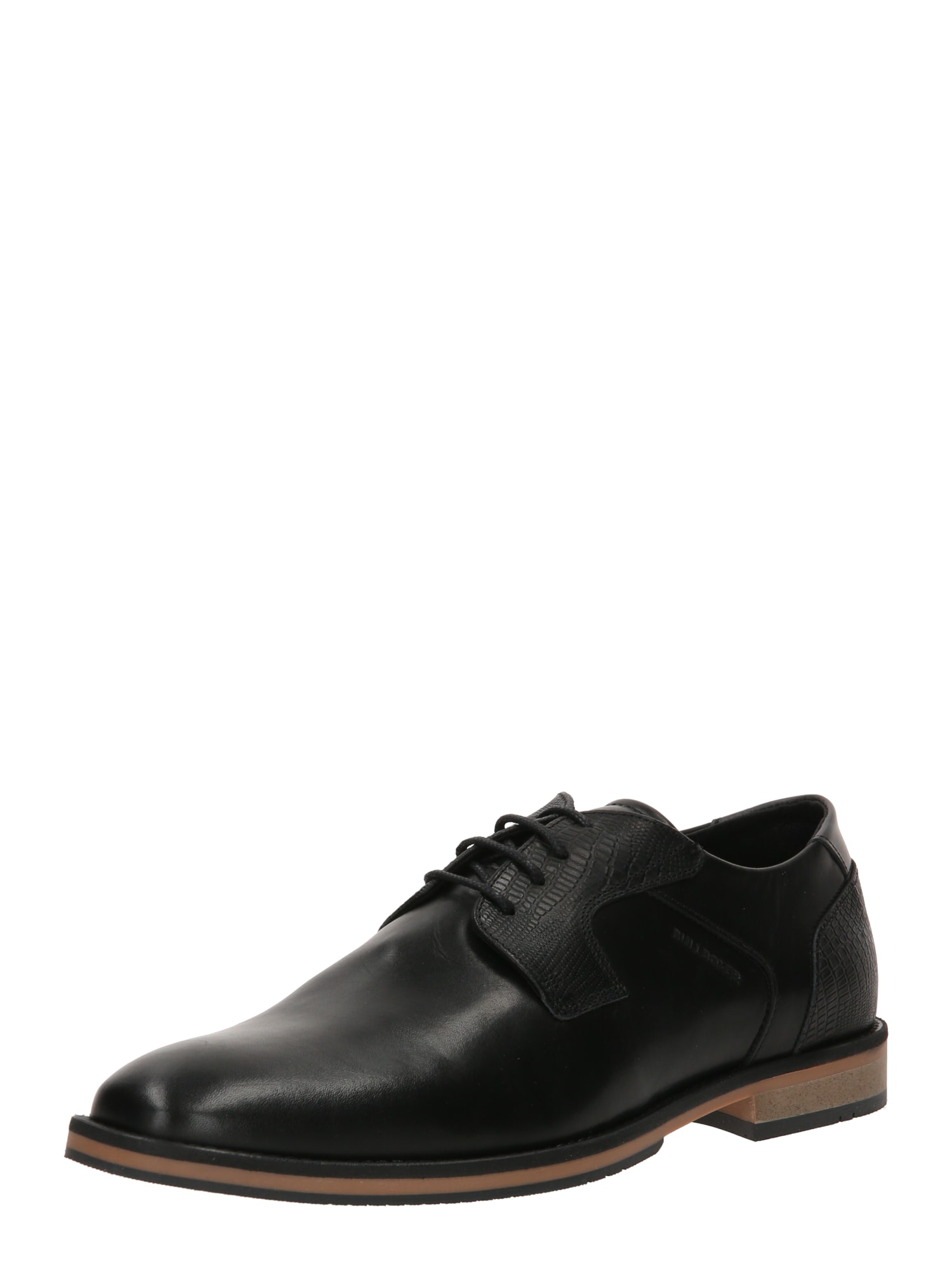 BULLBOXER Обувки с връзки  светлокафяво / черно