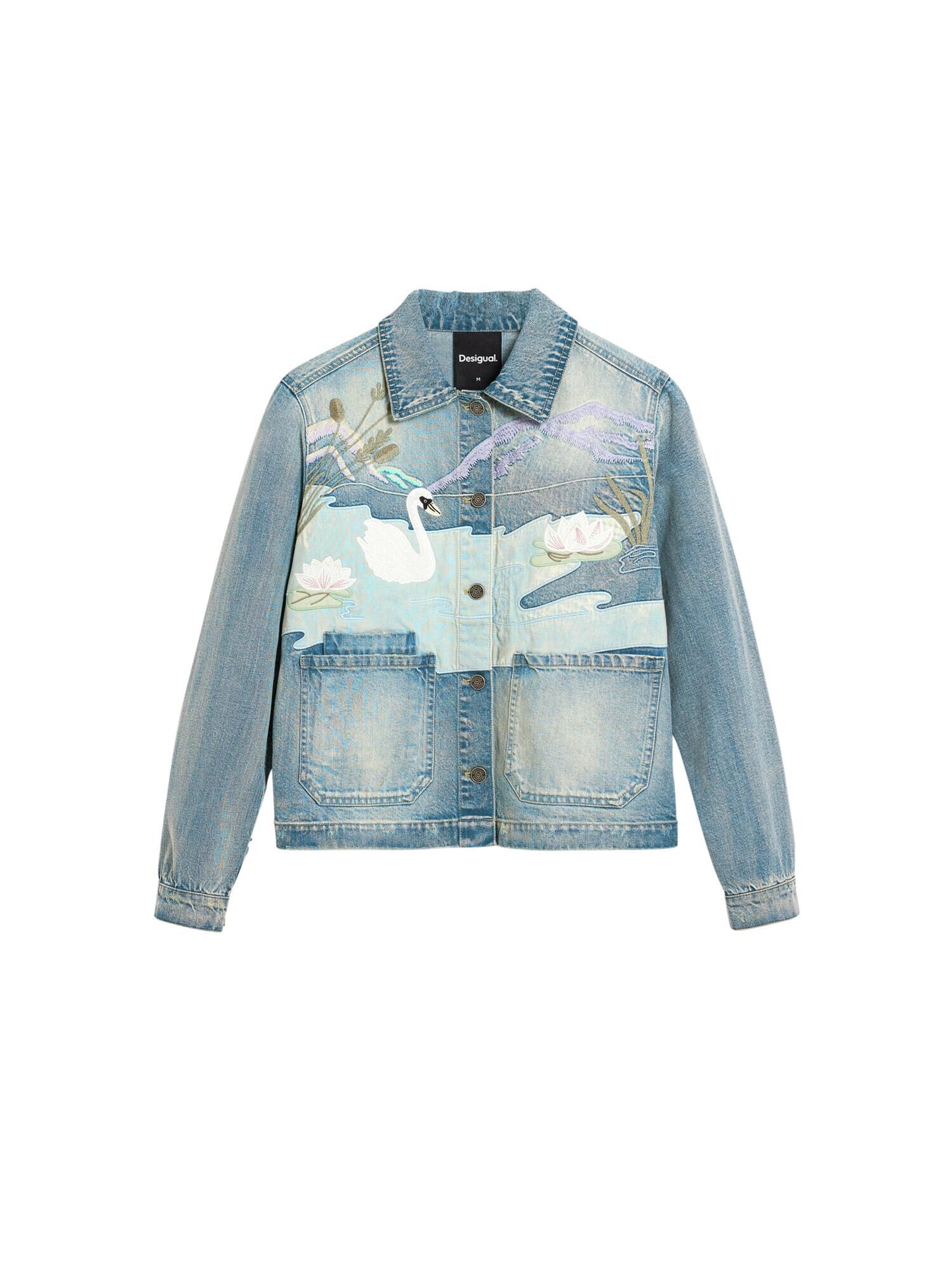 Desigual Prechodná bunda  modrá denim / zmiešané farby