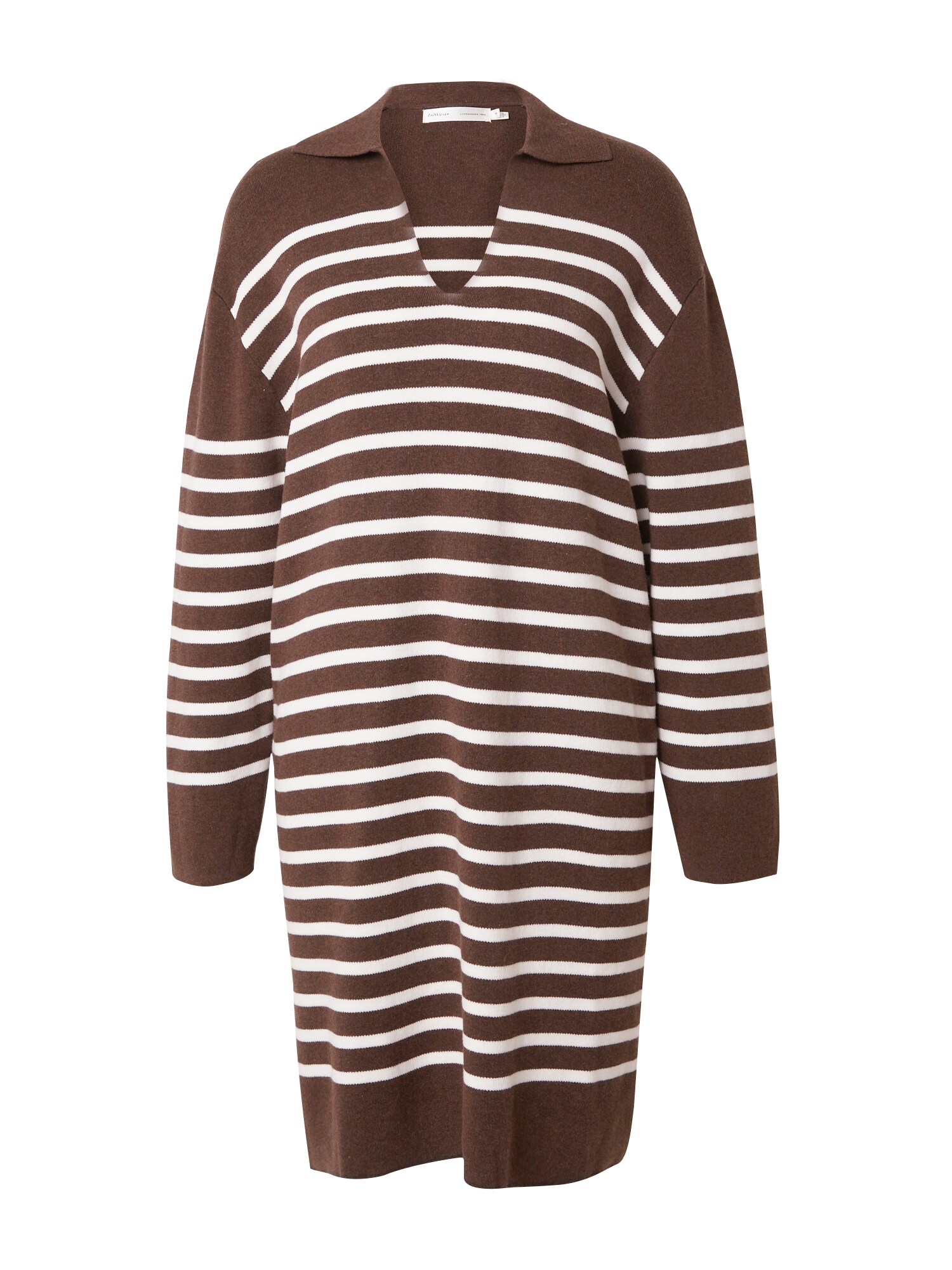 InWear Pletené šaty 'Ropa'  hnedá / biela