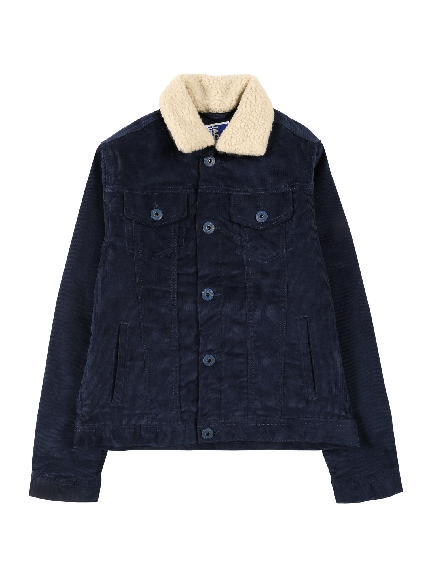 Jack & Jones Junior Demisezoninė striukė 'Alvin' smėlio spalva / tamsiai mėlyna