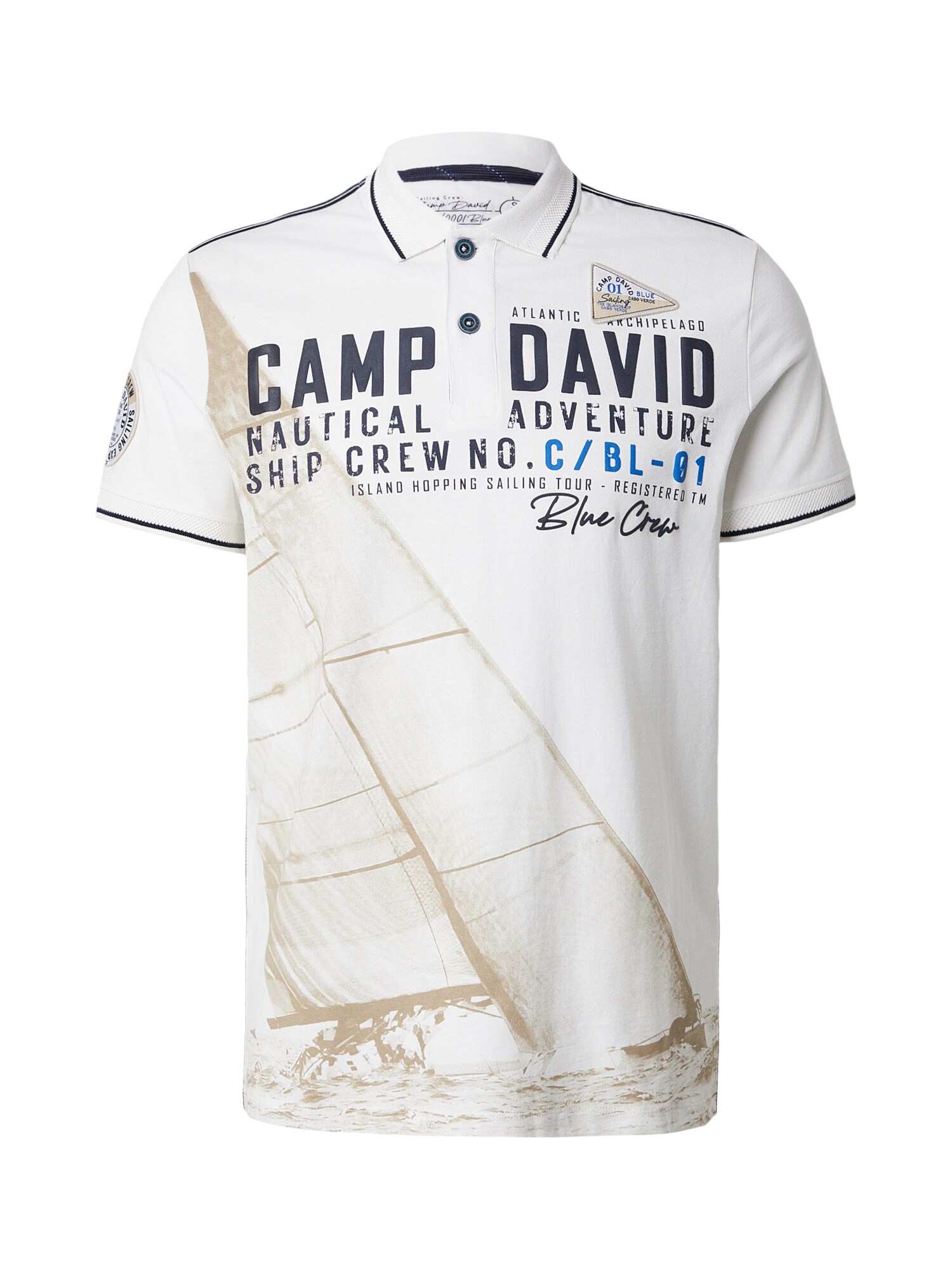 CAMP DAVID Tričko  farba ťavej srsti / čierna / biela