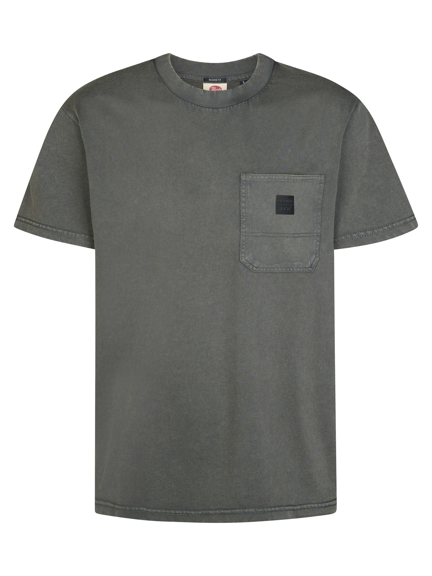 Petrol Industries Tricou verde închis / negru