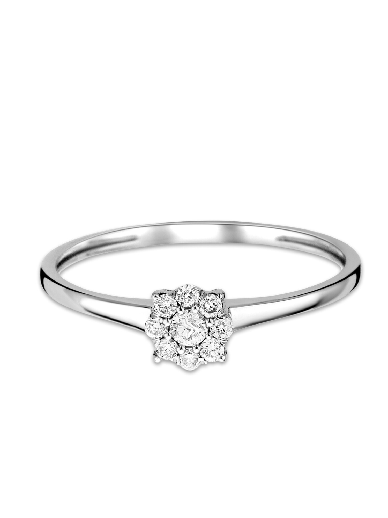 DIAMANT LETERNEL Prsten 'Ring aus 375 Weißgold mit Diamant' srebro