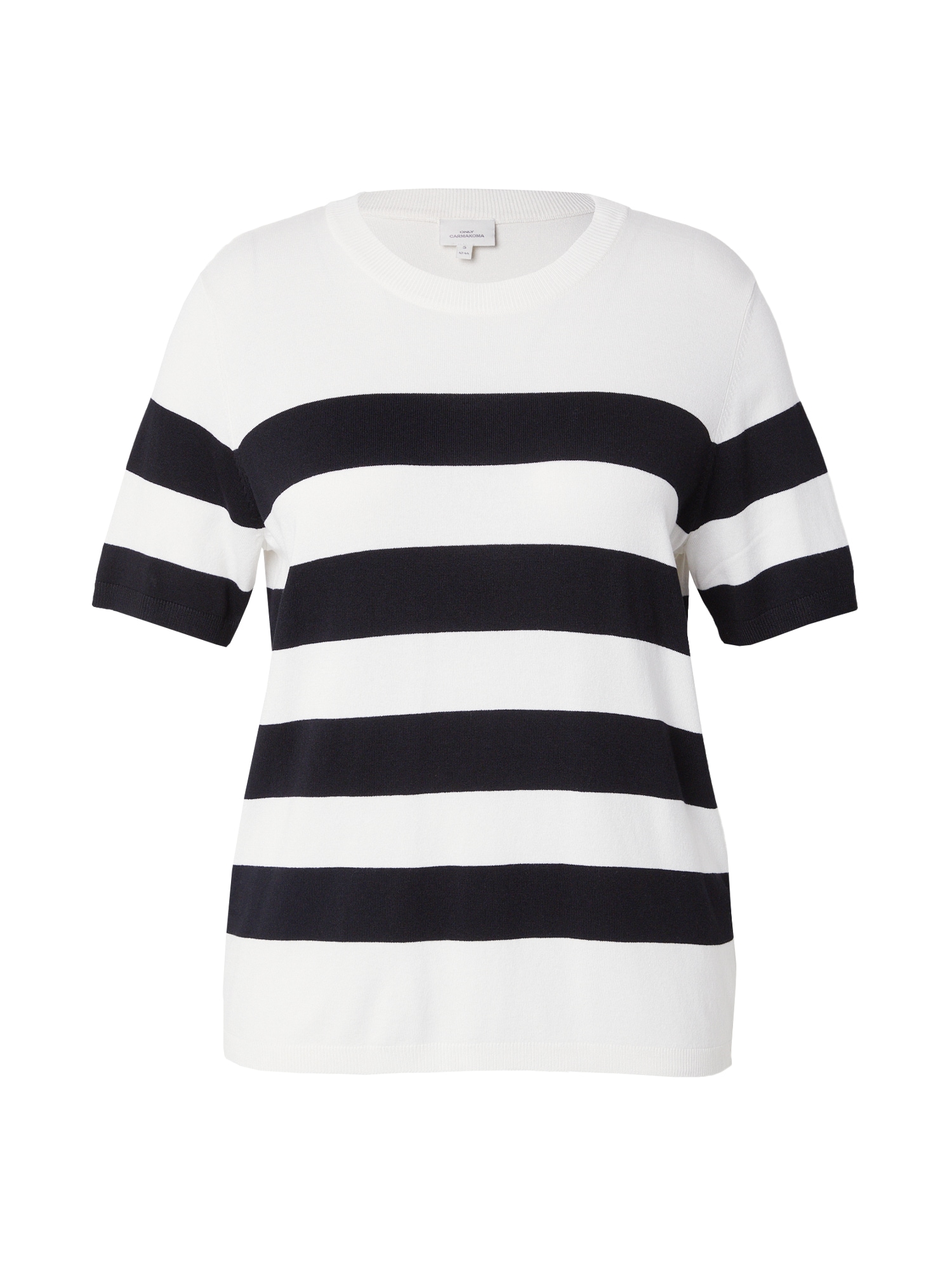 ONLY Carmakoma Pulover CARMILA  negru / alb