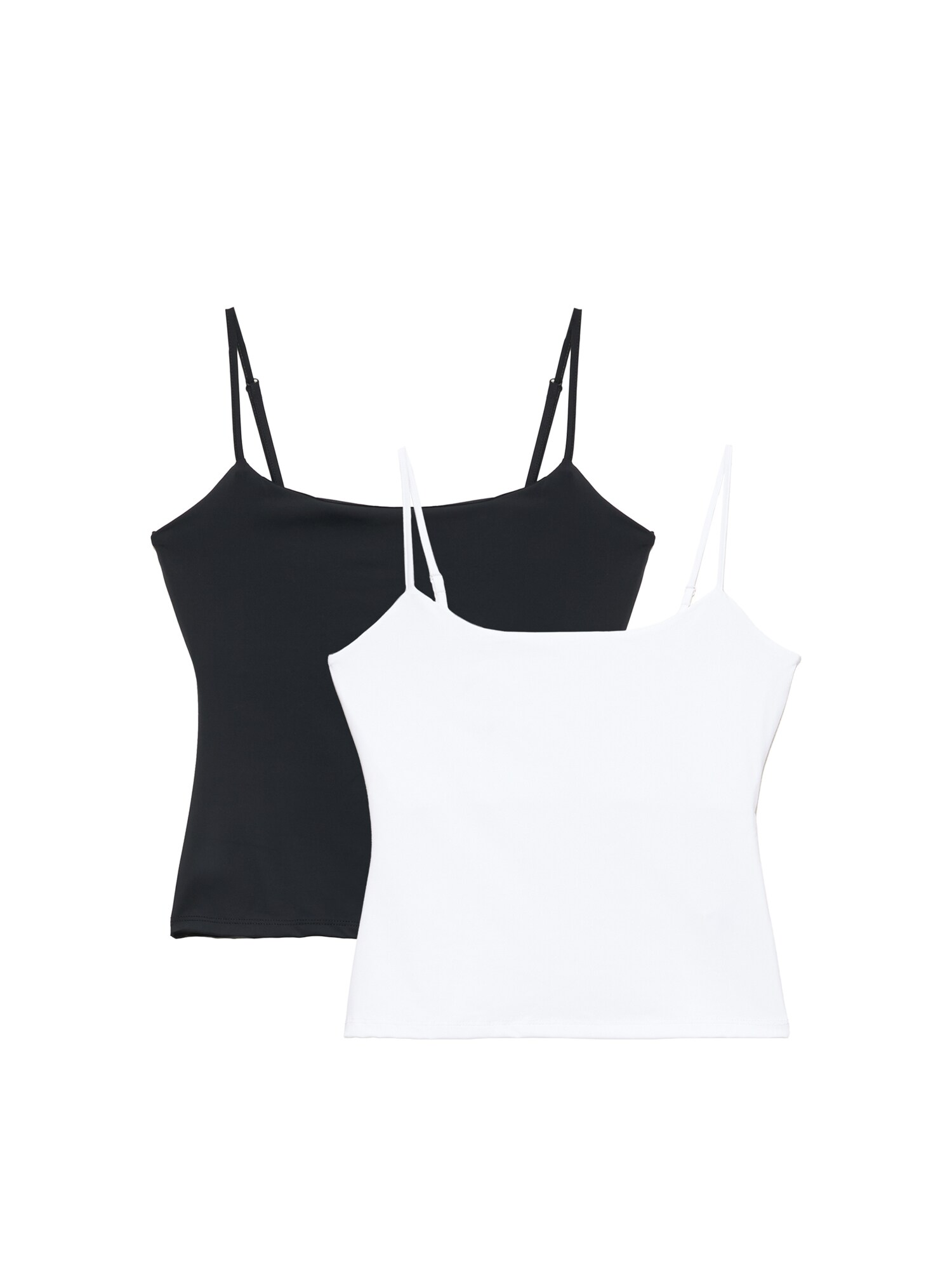 Pull&Bear Top  črna / bela