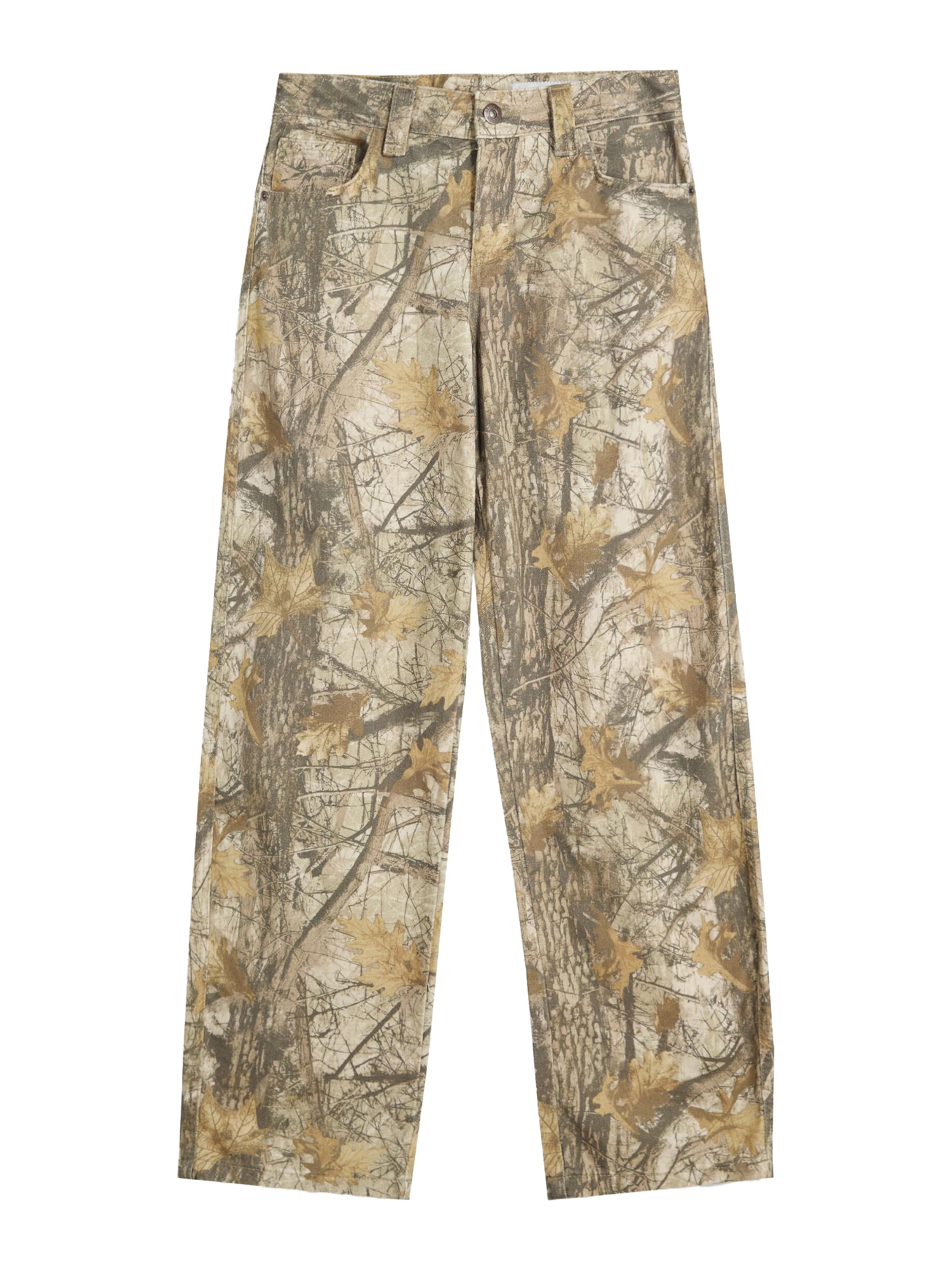 Khaki wide trousers