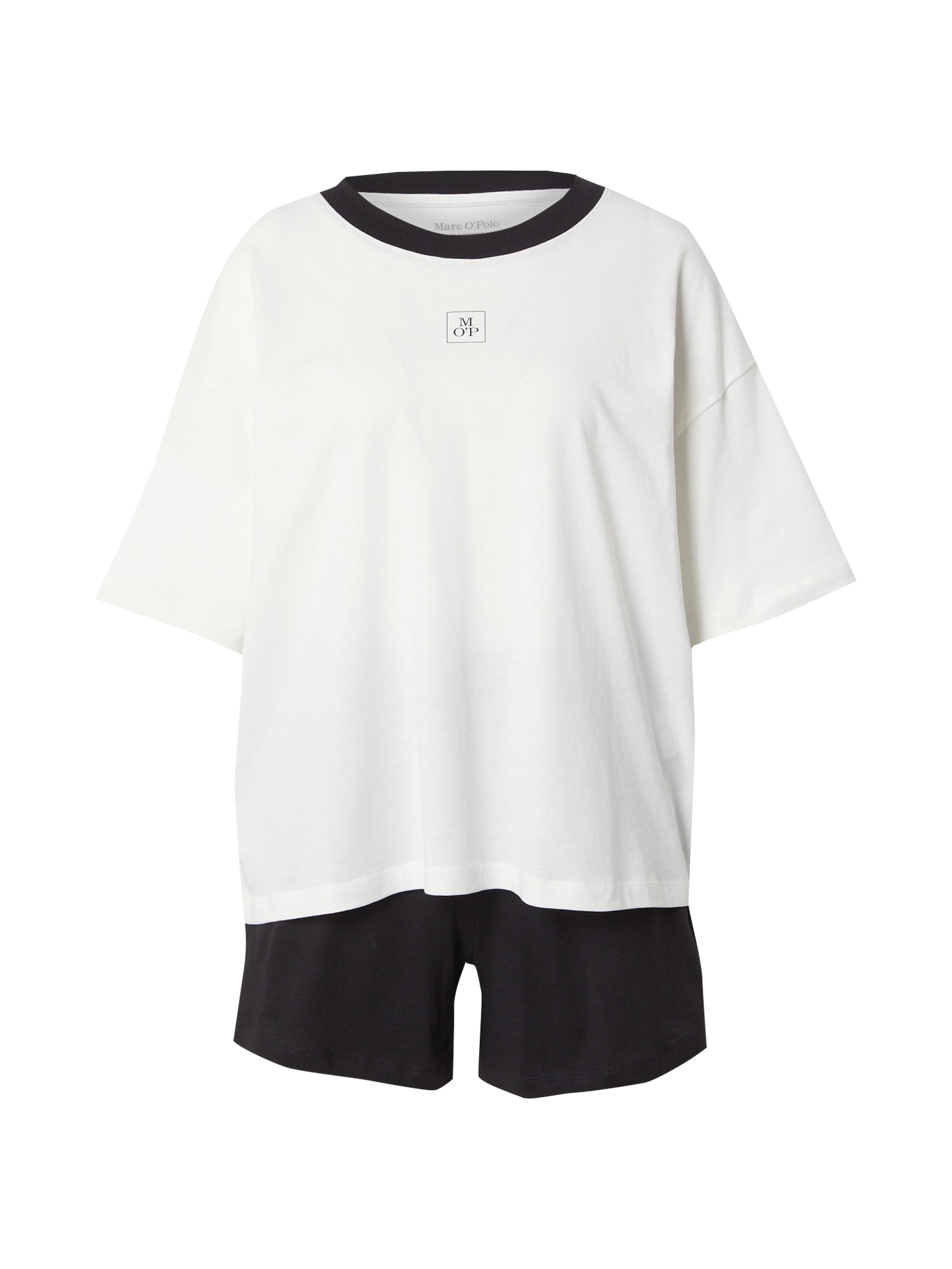 Marc OPolo Pantaloni scurți  negru / alb