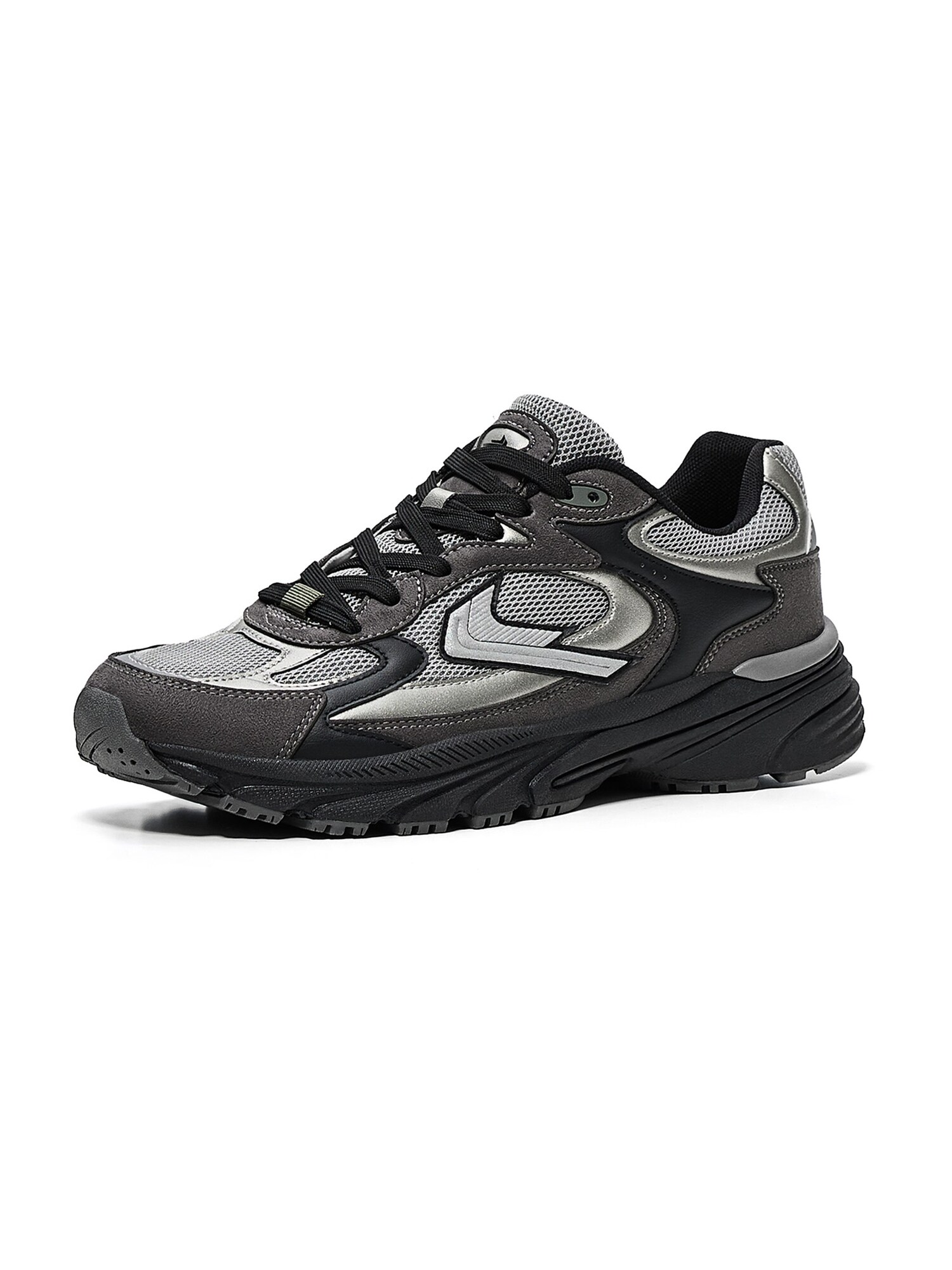 Bershka Sneaker low DEPORTIVO 29 gri / gri închis / negru