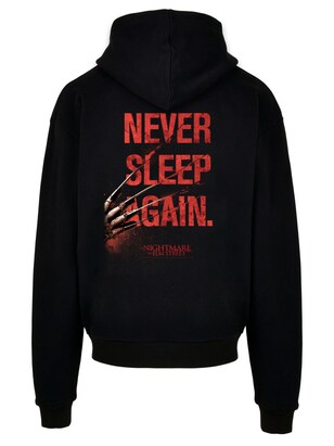 F4NT4STIC Sweatshirt ‘Nightmare on Elm Street Never Sleep Again’ Goud / Rood / Zwart