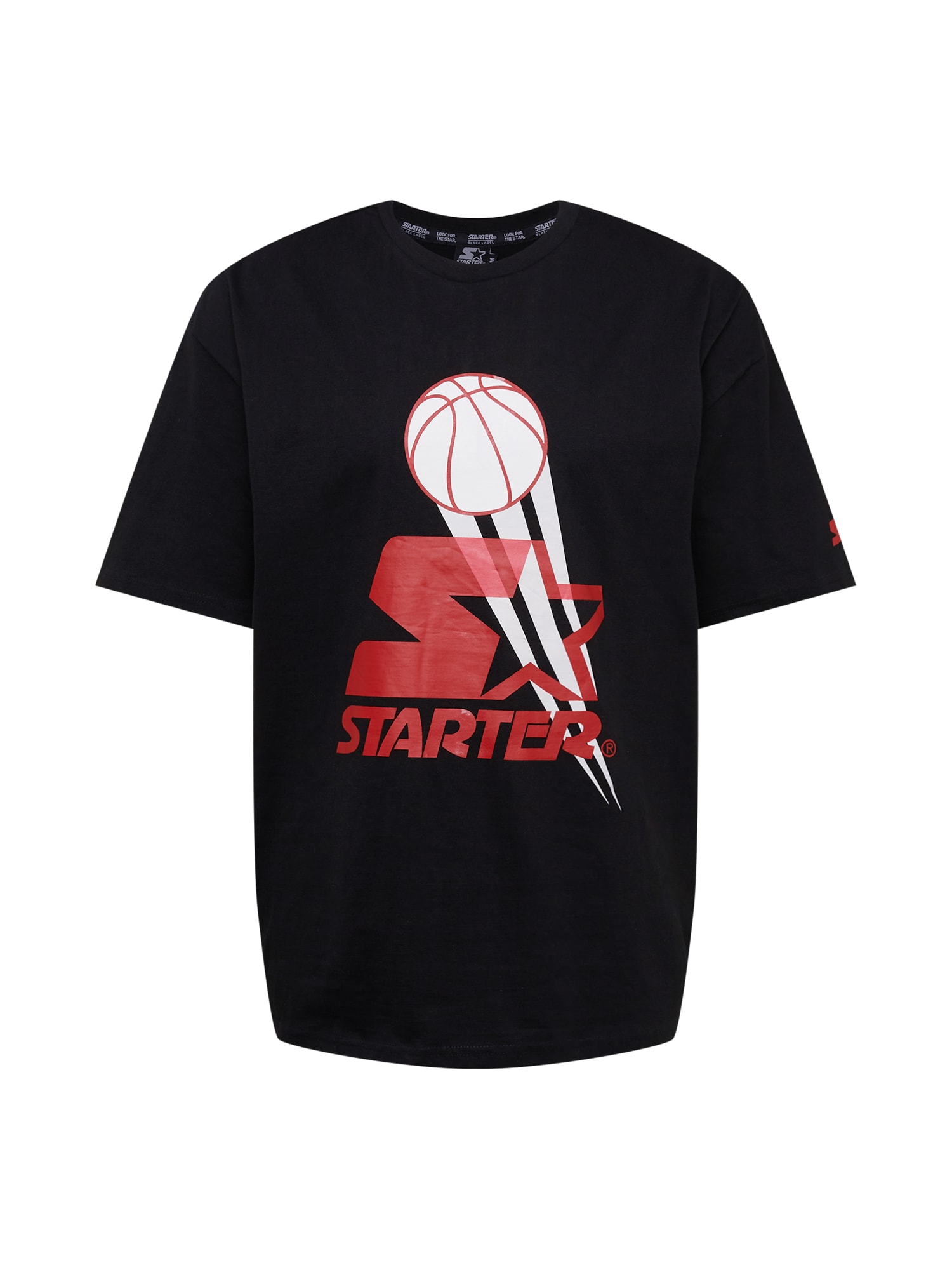 Starter Black Label Marškinėliai juoda / raudona / balta