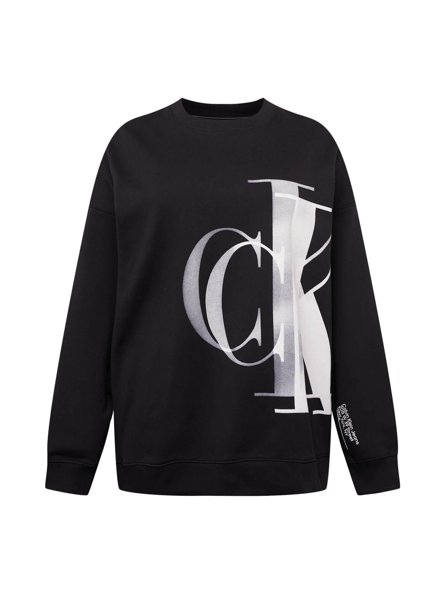 Calvin Klein Jeans Curve Sweatshirt  preto / branco