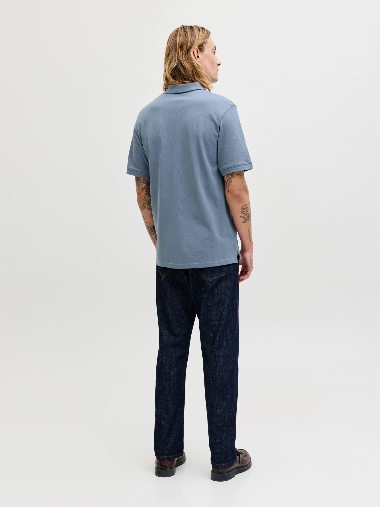 JACK & JONES Tričko  modrosivá (obrázok 3)