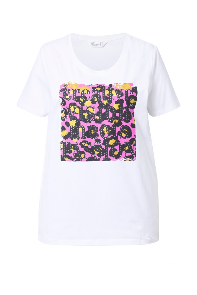 MIAMODA Shirt Damen Größe 7XL curry / pink / schwarz / weiß