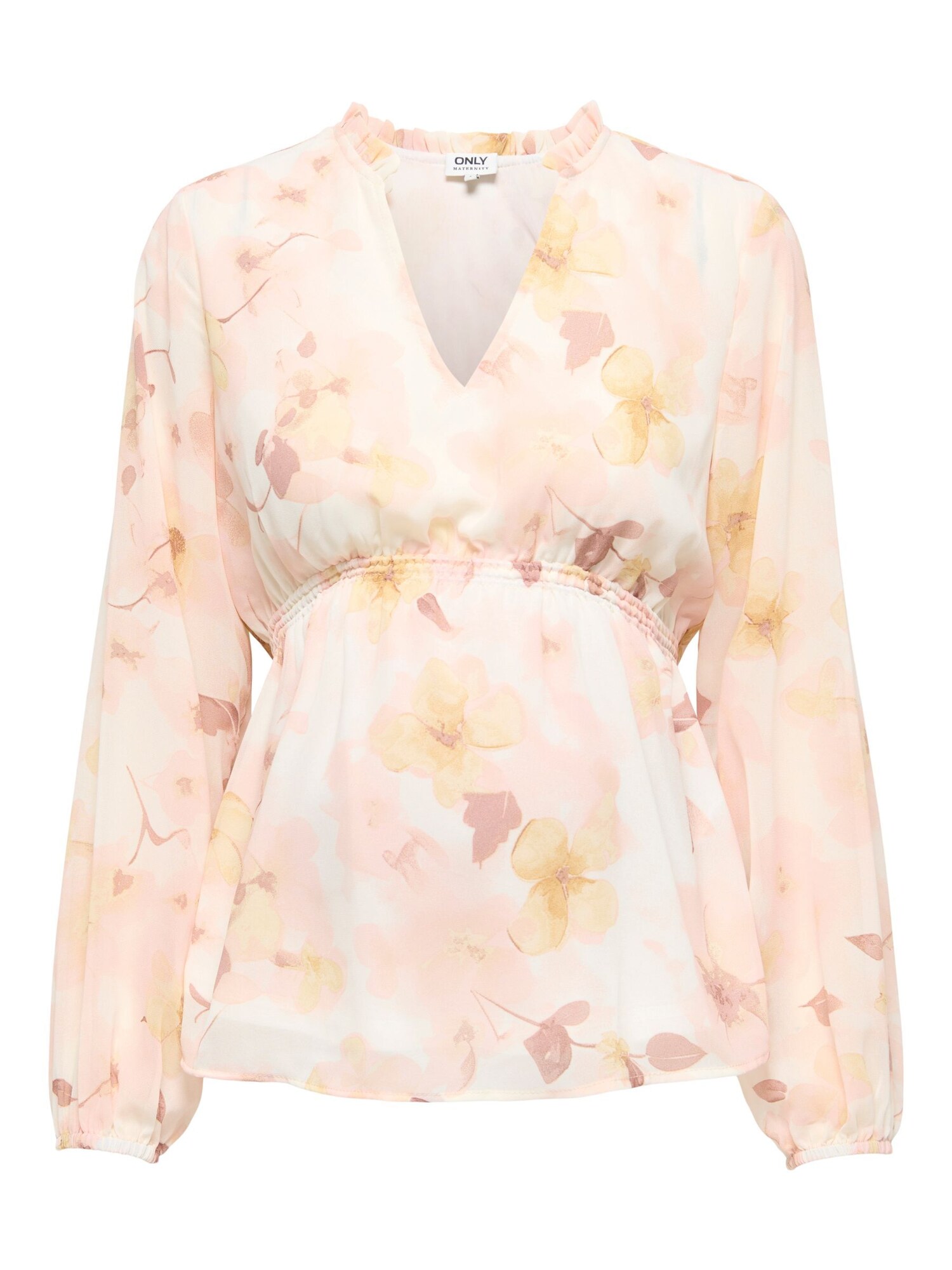 Only Maternity Blouse 'OLMBeli' Bruin / Geel / Wit