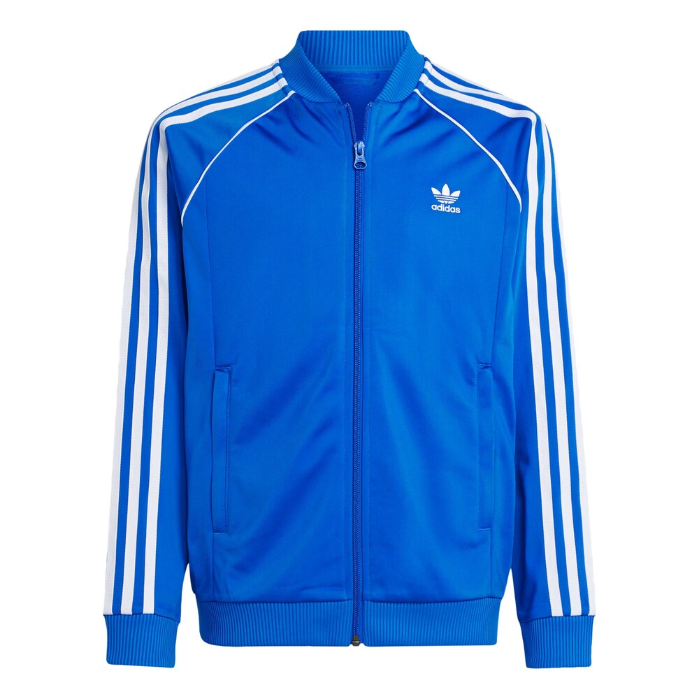 ADIDAS ORIGINALS Sweatjacke 'Adicolor' Jungen Größe 128 blau / weiß
