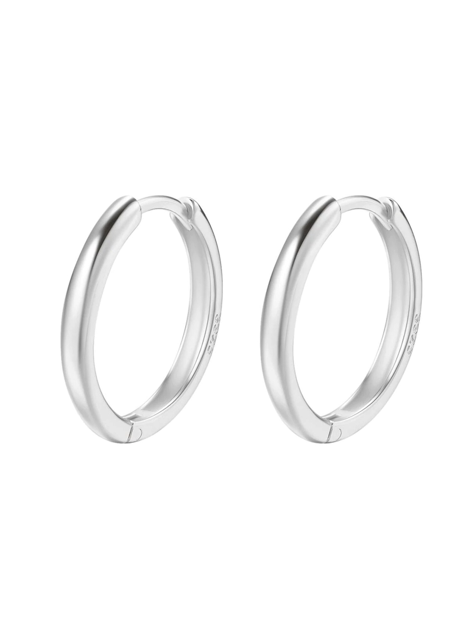 Hey Happiness Oorbellen 'Urban Hoop' Zilver