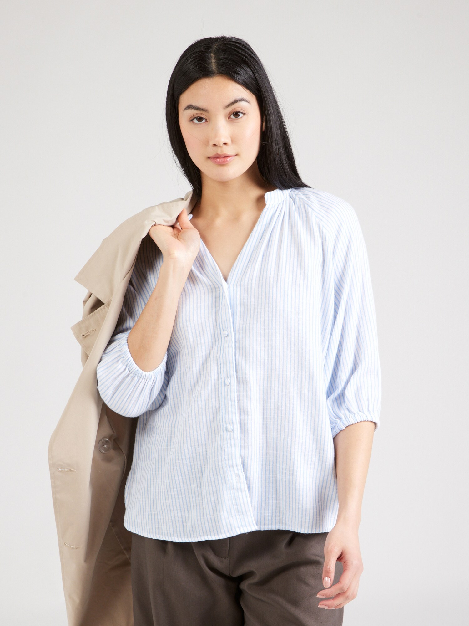 SELECTED FEMME Blúz 'SLFALBERTA'  kék / fehér termék 2. képe