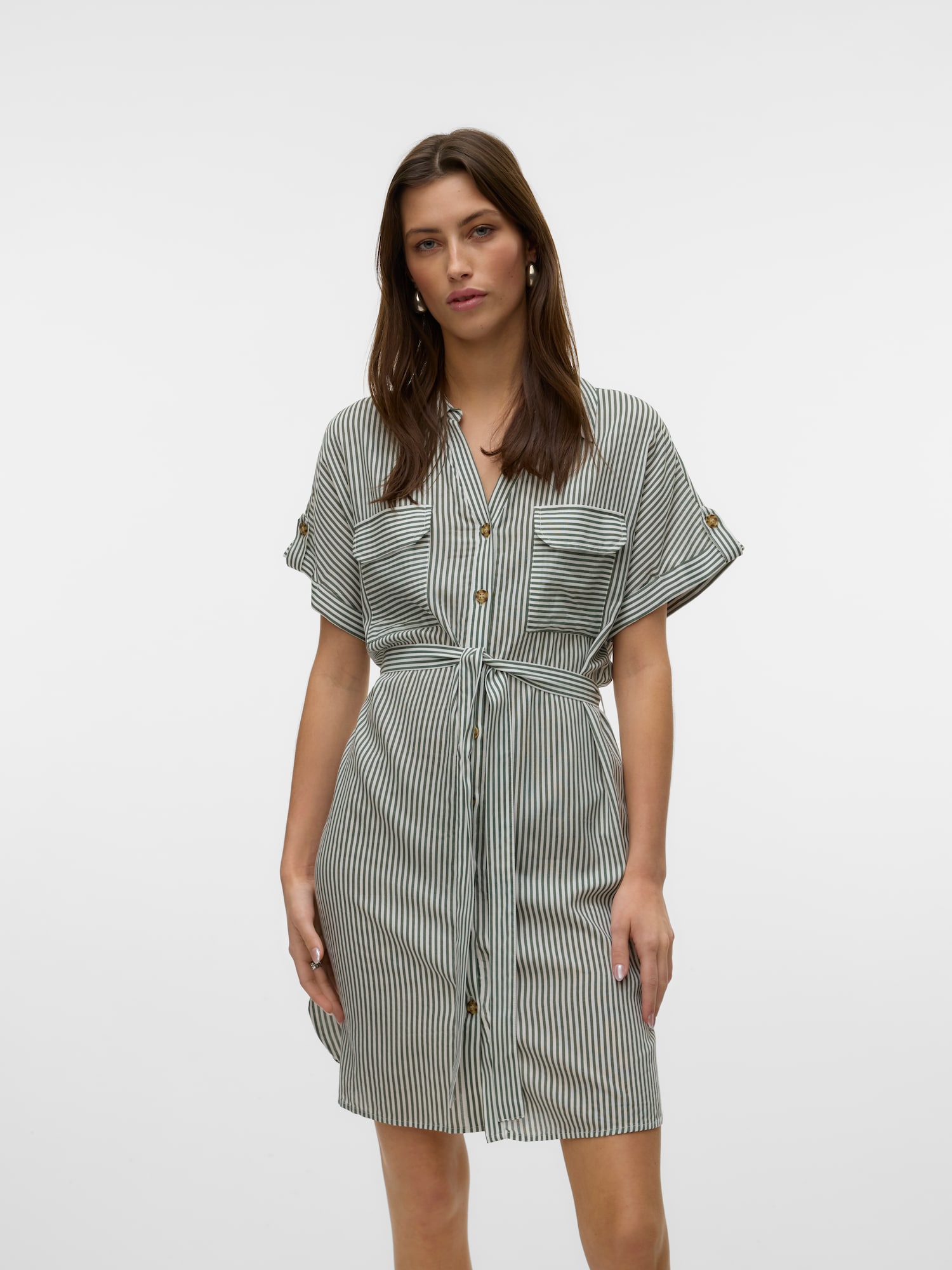 VERO MODA Ingruhák 'VMBUMPY'  sötétzöld / fehér termék 2. képe