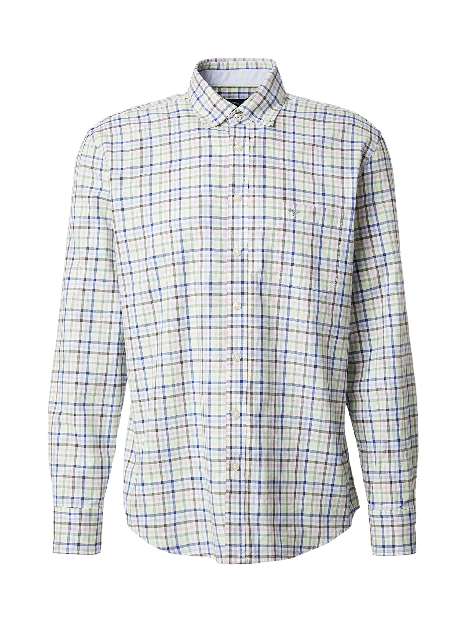 FYNCH-HATTON Cămașă  albastru / verde deschis / roz pastel / alb murdar