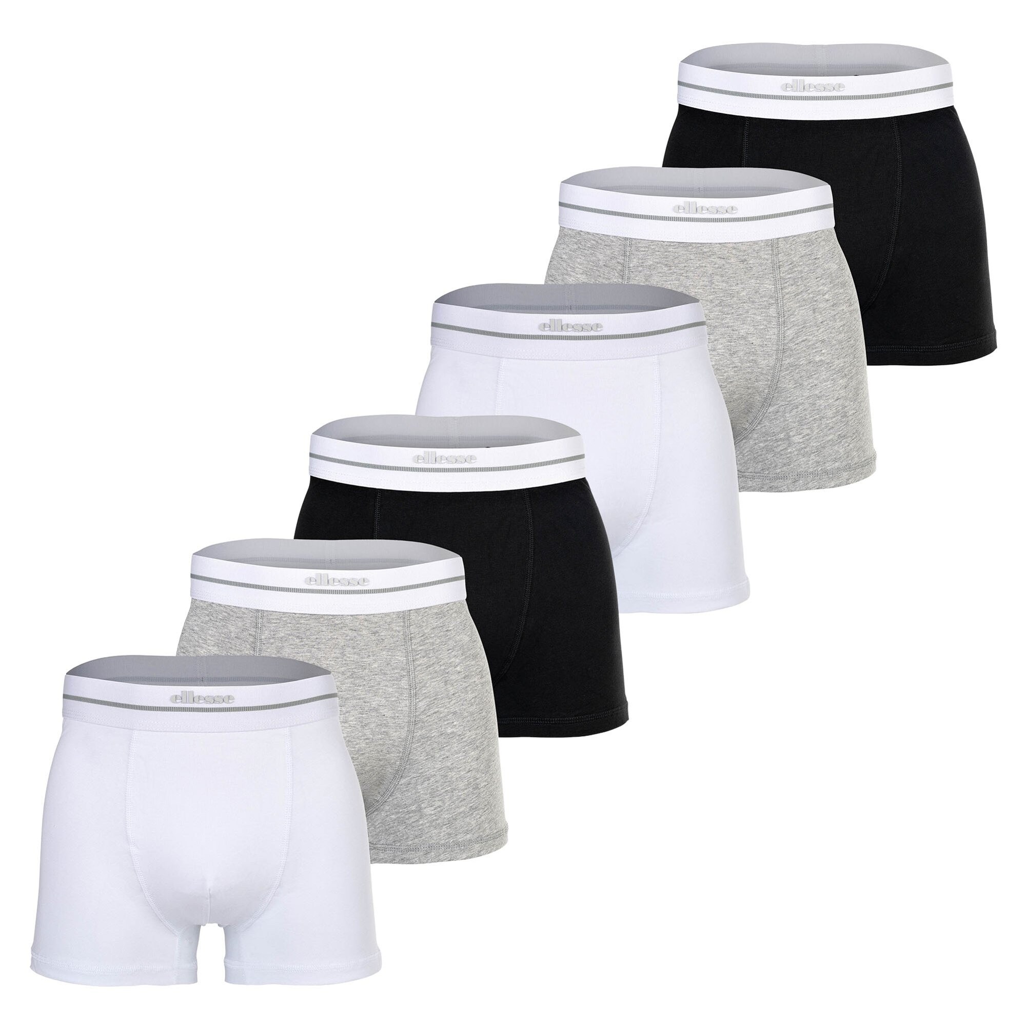 ELLESSE Calzoncillo boxer  gris moteado / negro / blanco