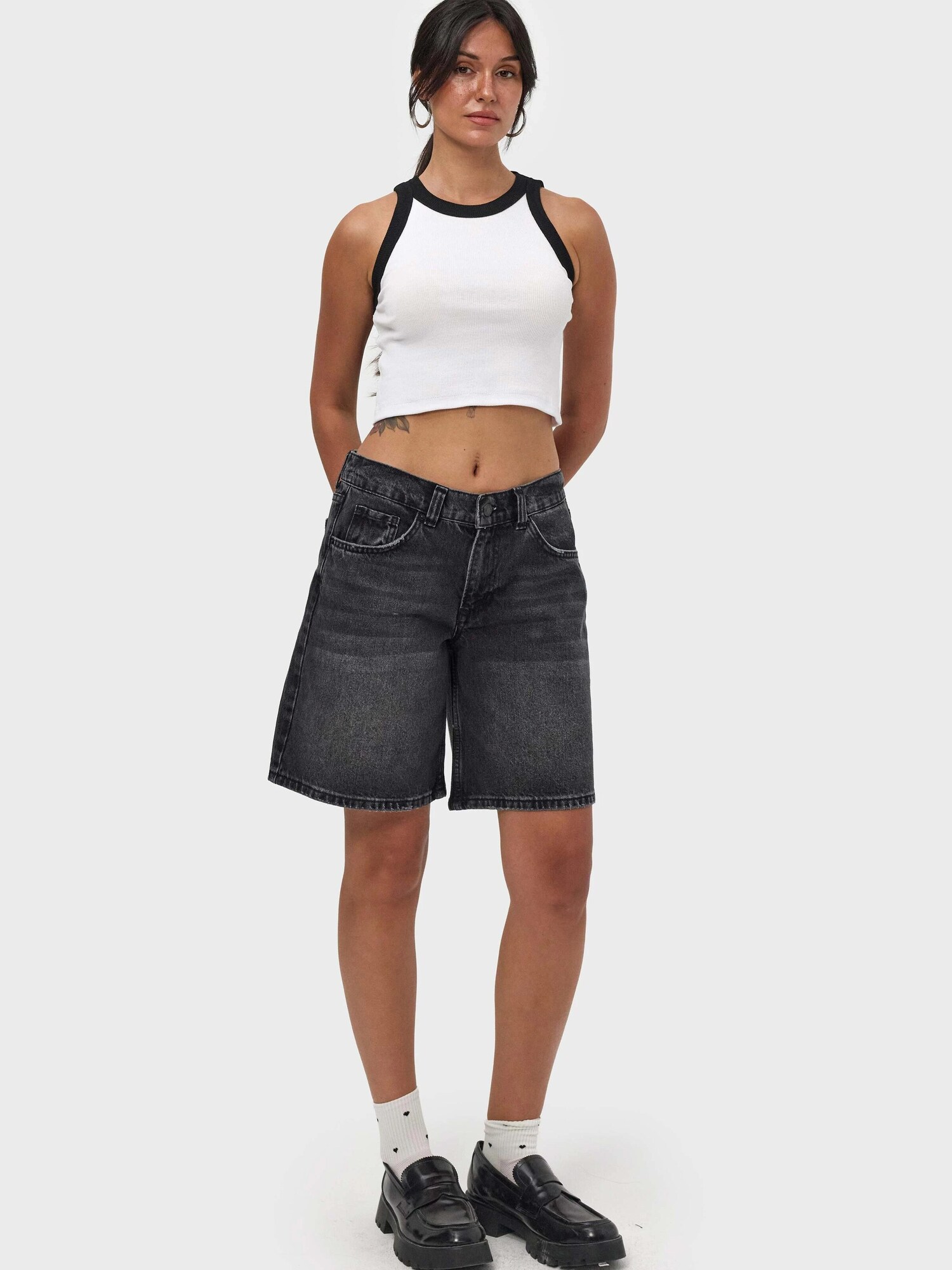 It's Basic Its Basic Jeans Elasticated Baggy Denim Short