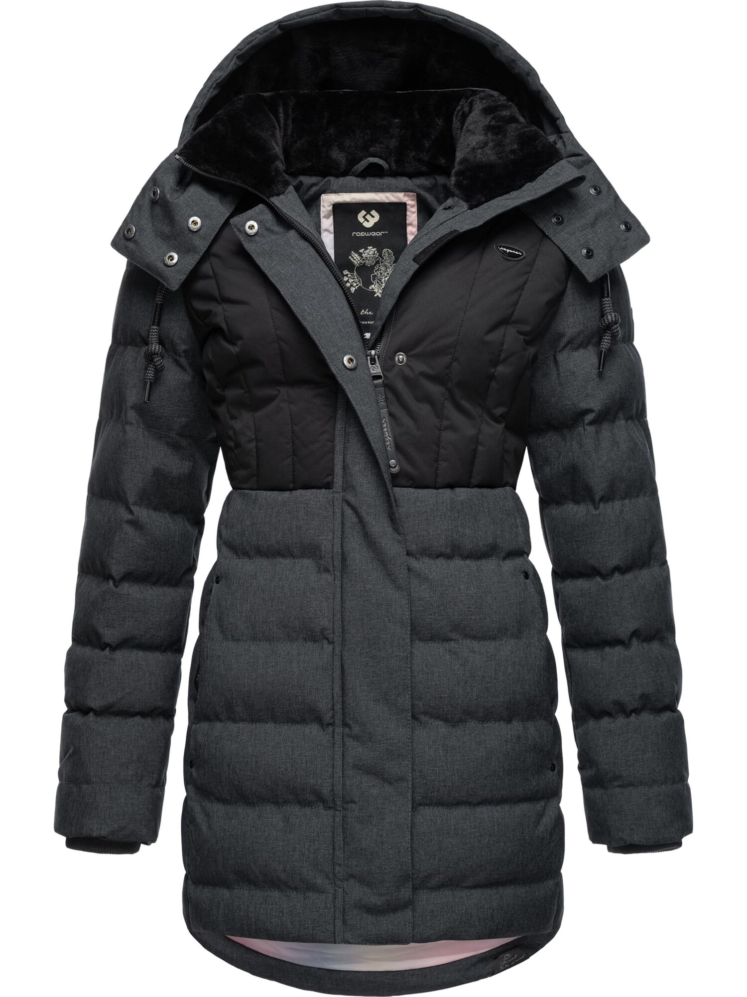 Ragwear Téli parka 'Ashanta'  sötétszürke / fekete akciós termékkép 1