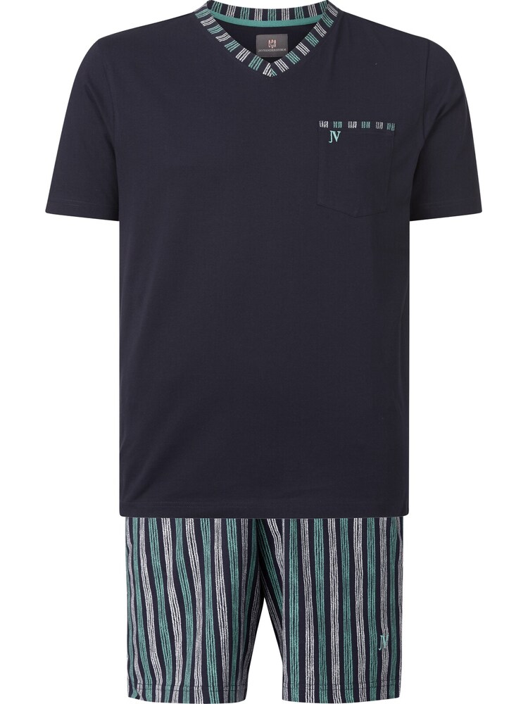 Jan Vanderstorm Kurzer Schlafanzug ' Hager ' Herren Größe XXXL dunkelblau