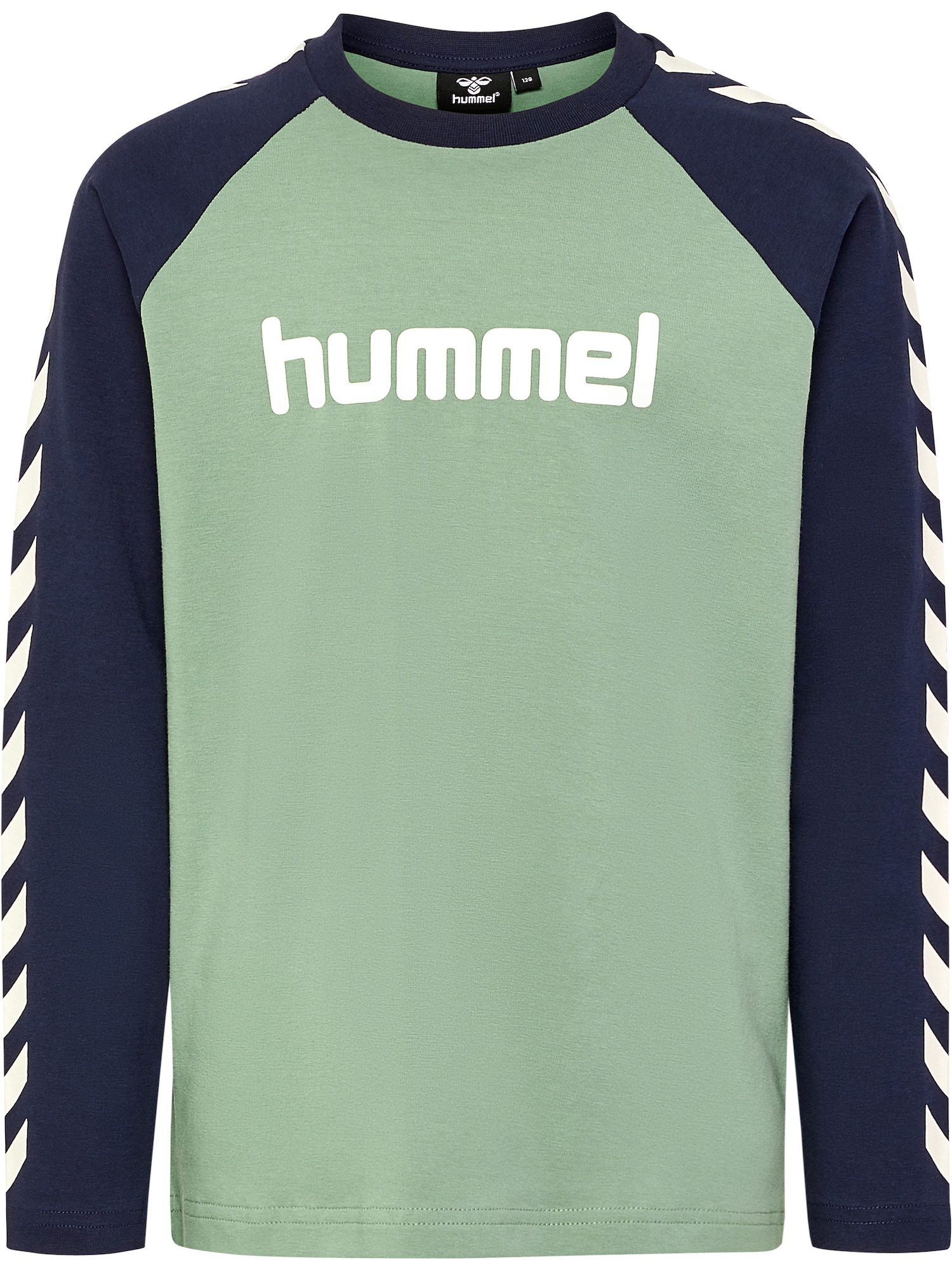 Hummel Тениска  пастелно зелено / черно / бяло