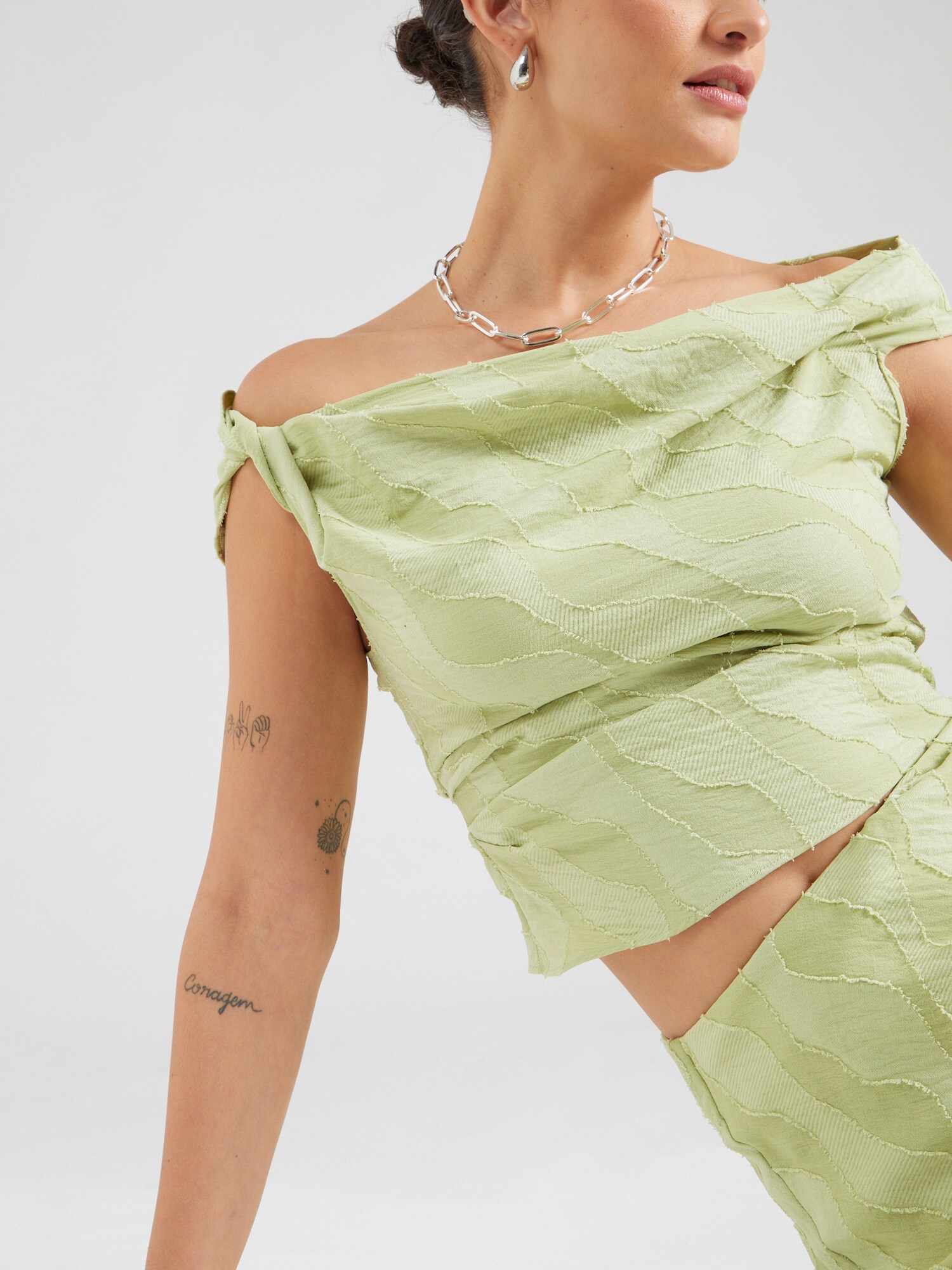 TOPSHOP Top pastelovo zelená (obrázok 5)