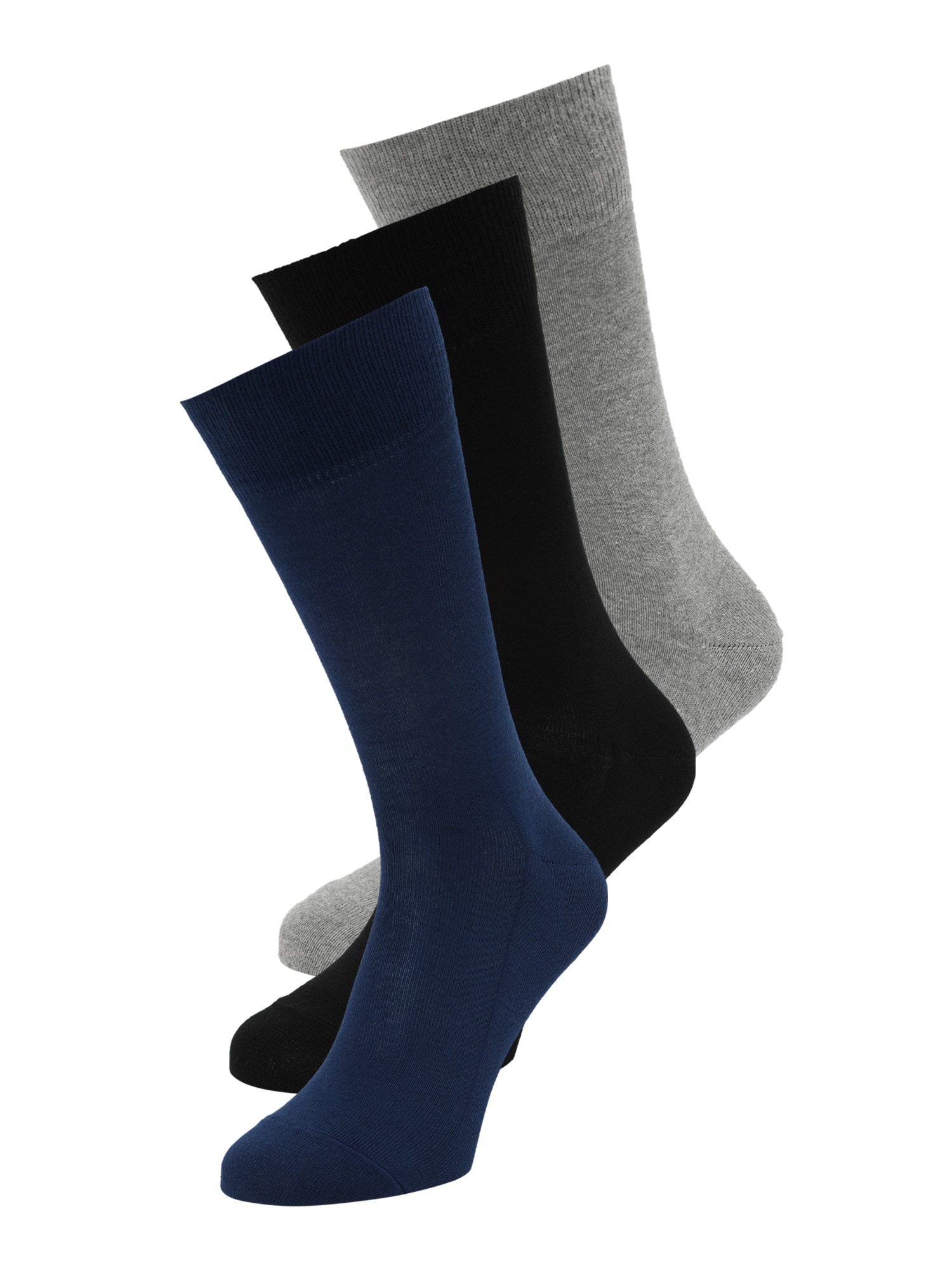 FALKE Къси чорапи 'Family'  нейви синьо / сив меланж / черно