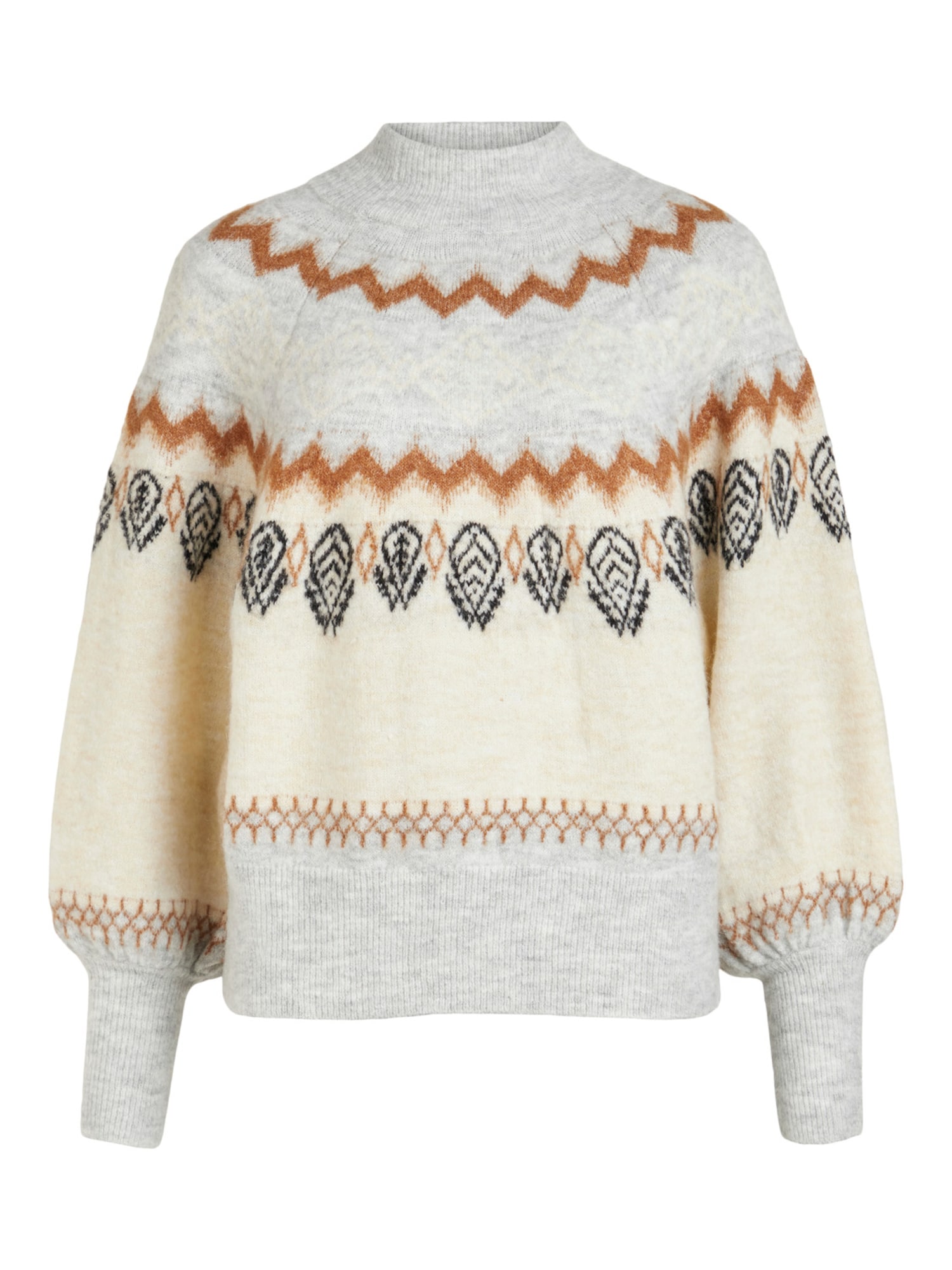 Object OBJECT Pullover 'Noella' creme / cognac / graumeliert / schwarz