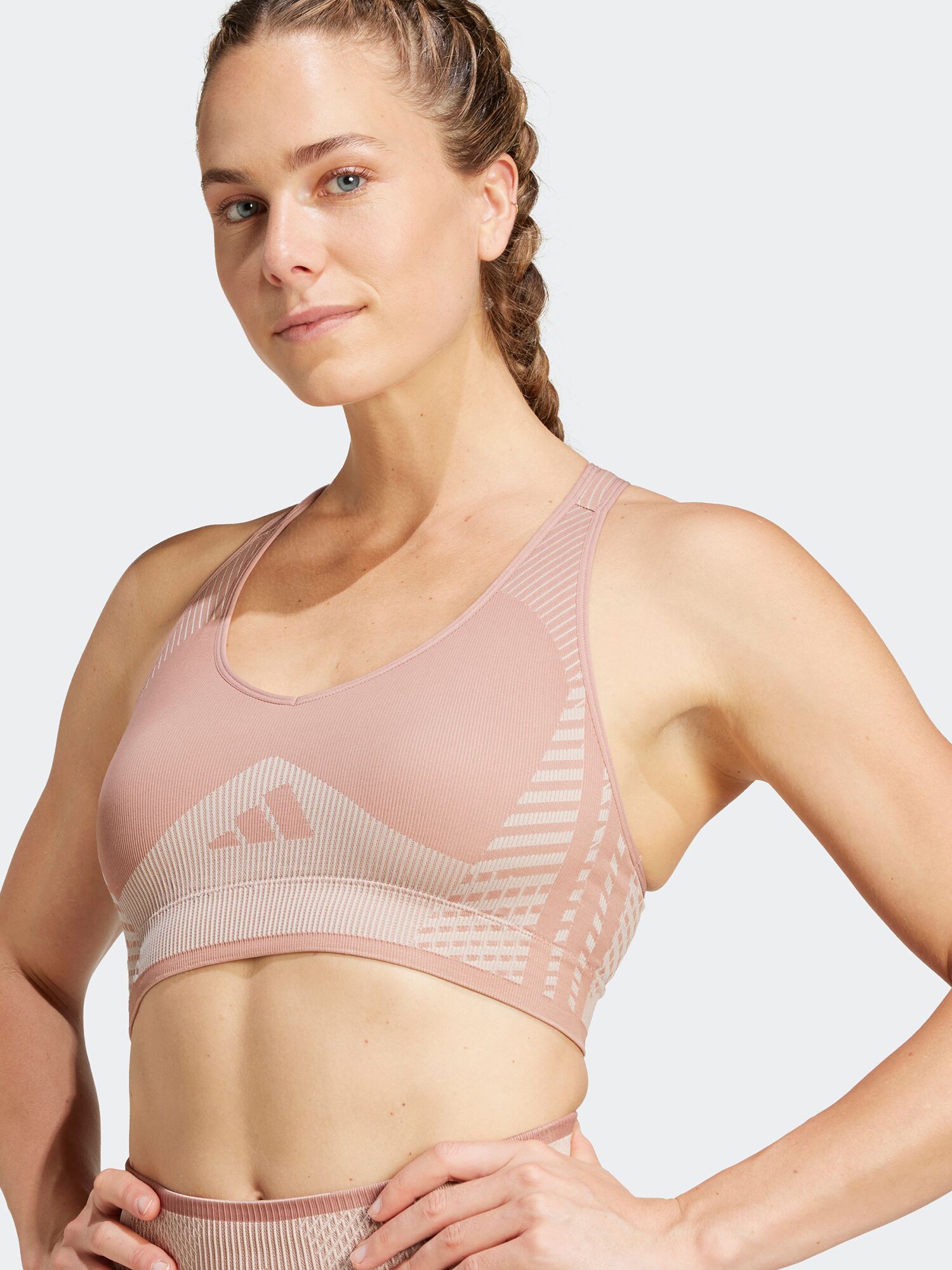ADIDAS PERFORMANCE Športová podprsenka 'AEROKNIT Training Light Support' ružová / staroružová (obrázok 5)