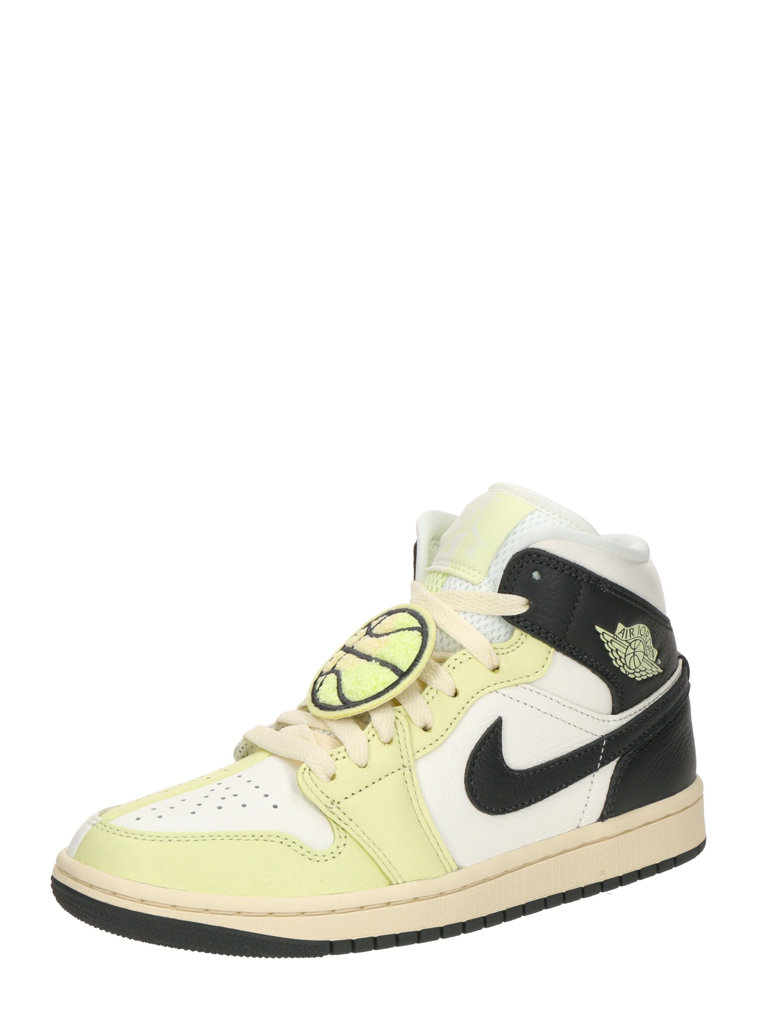 Jordan Sneaker înalt 'AIR JORDAN 1'  crem / verde deschis / negru