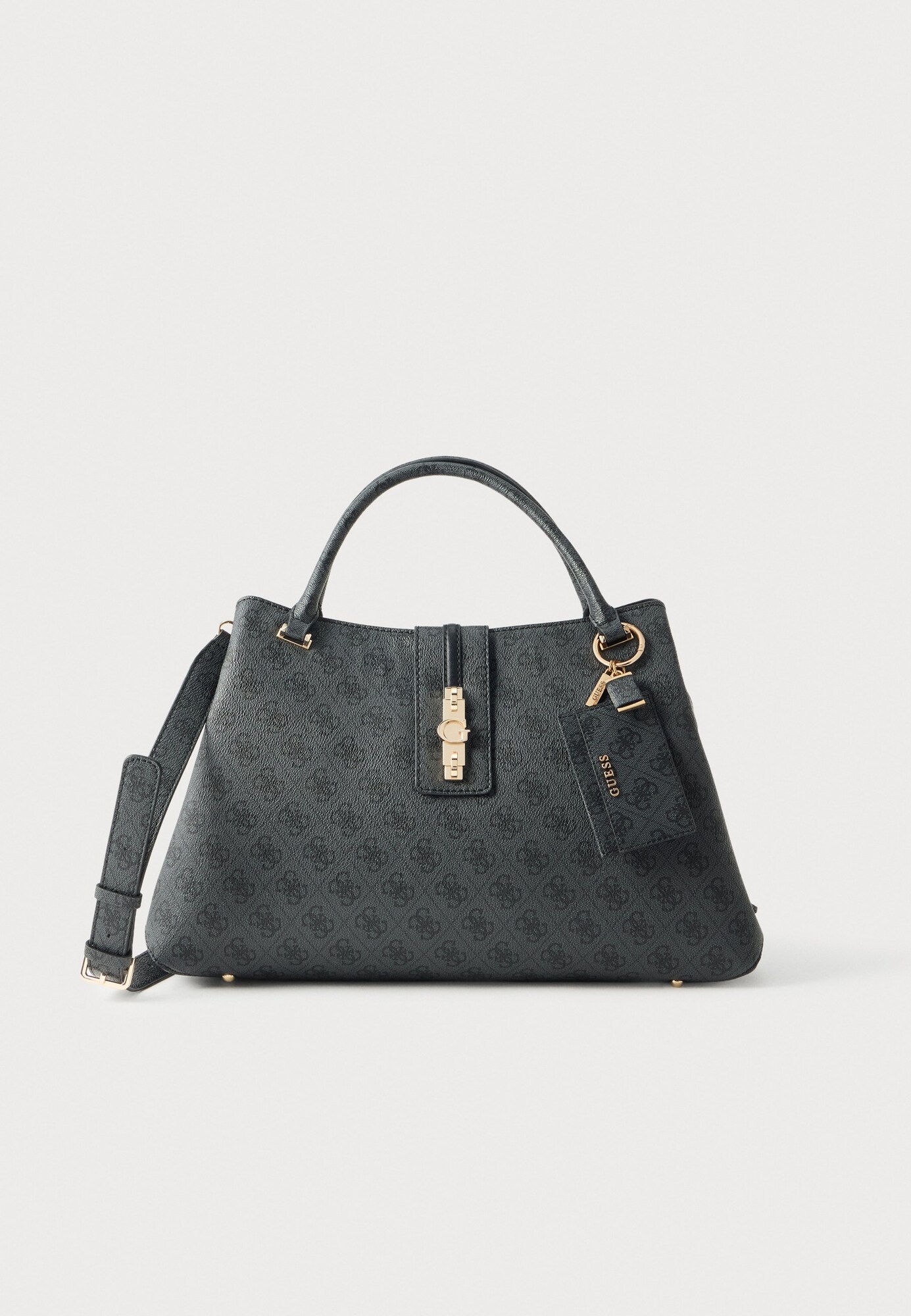 GUESS Poșete Yvonne gri metalic / negru