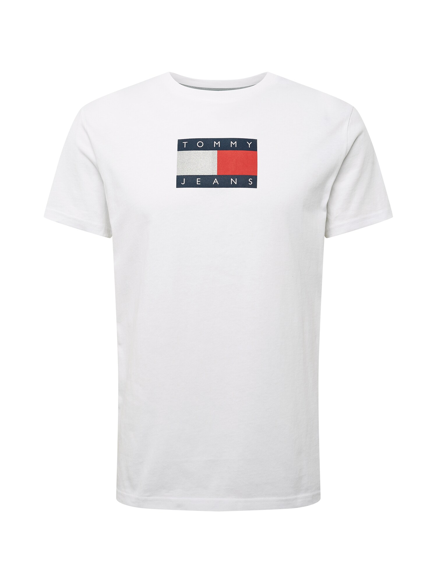 Tommy Jeans Marškinėliai  balta / raudona / tamsiai mėlyna jūros spalva