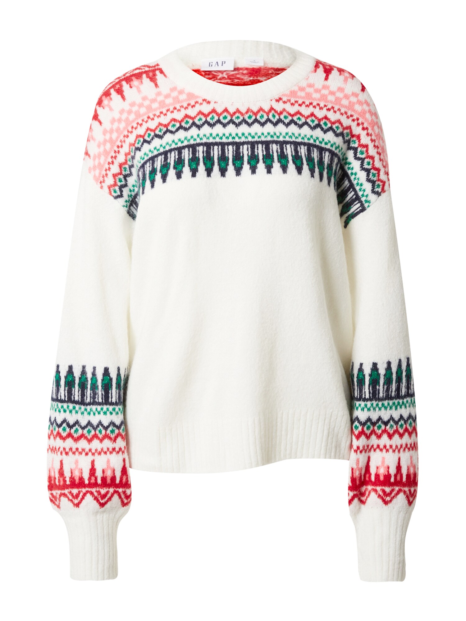 GAP Sveter 'FOREVERCOZY'  námornícka modrá / trávovo zelená / brusnicová / biela