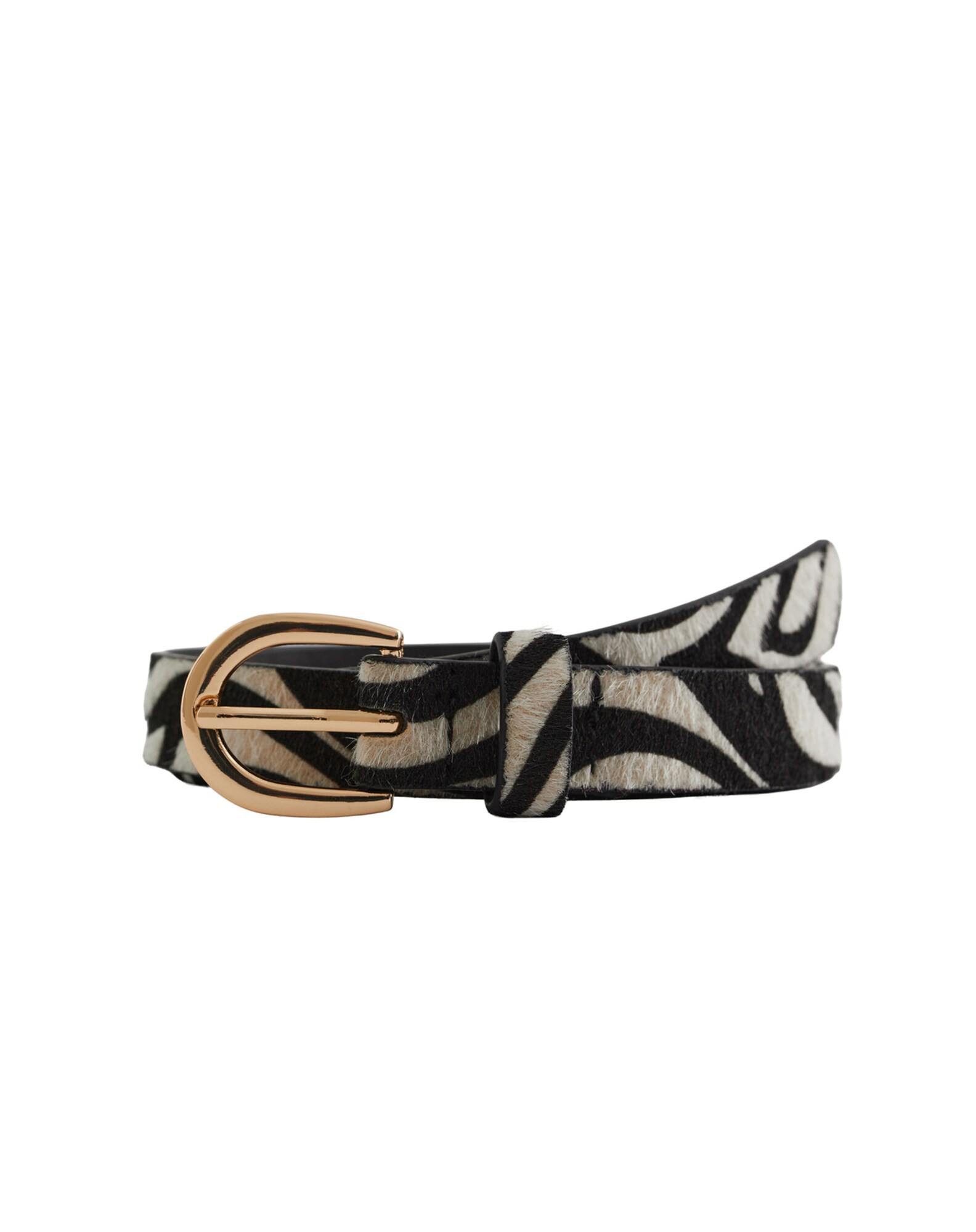 WE Fashion Curea  negru / alb murdar
