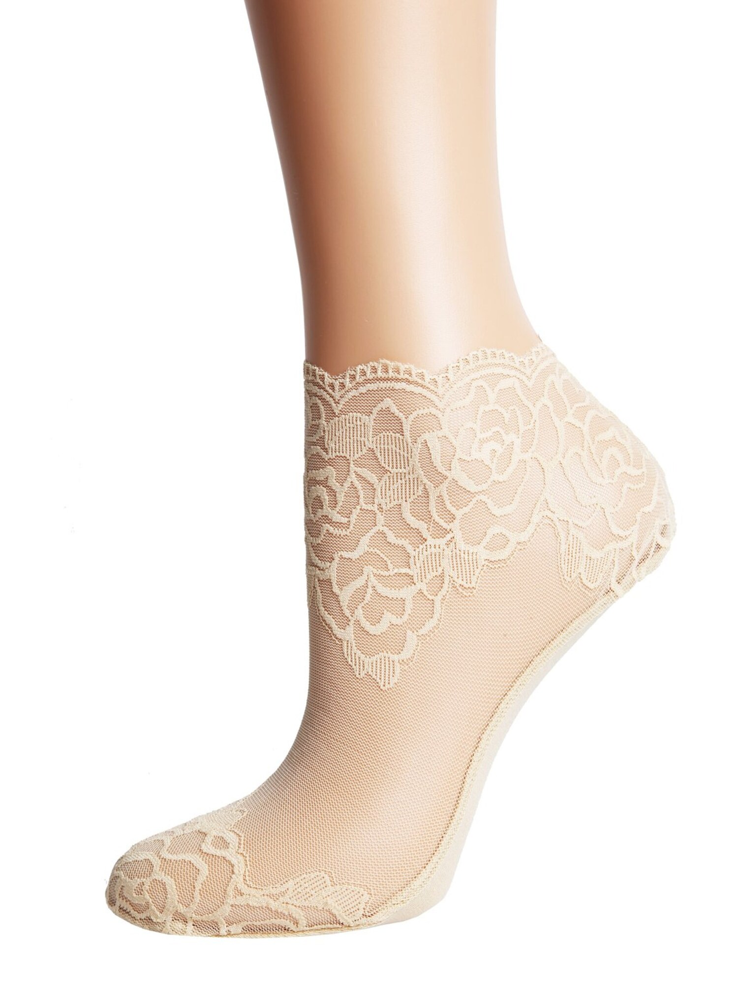 Sokisahtel Čarape 'TERESA lace socks for women' bež