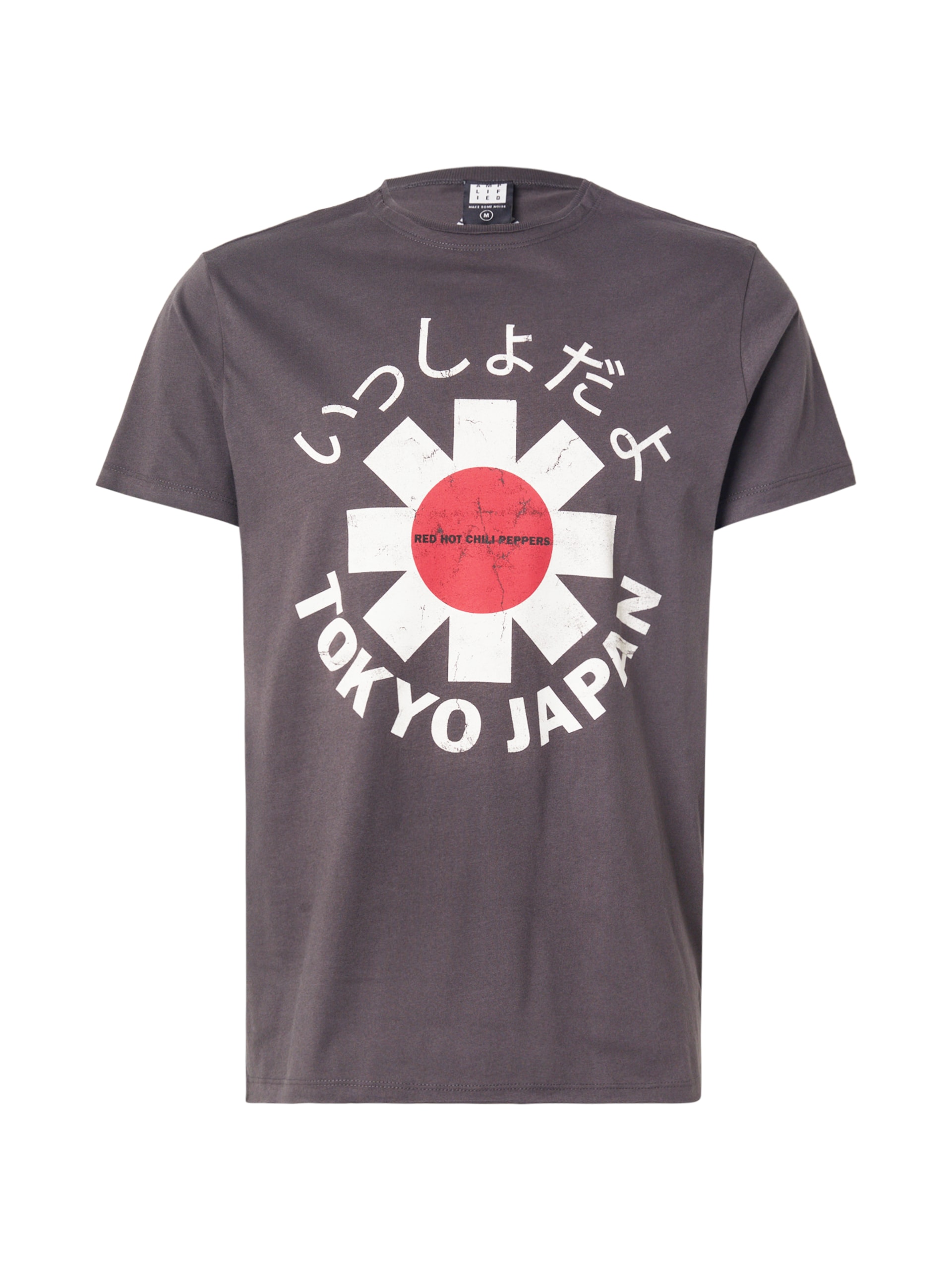 Amplified T-shirt 'Tokyo' mörkgrå / röd herr