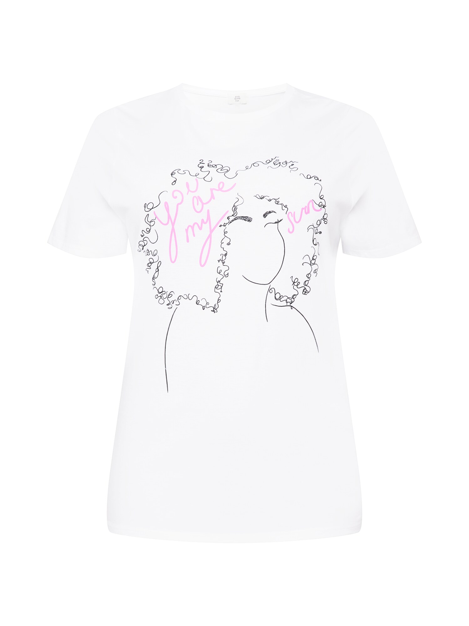 River Island Plus Majica 'YOU ARE MY SUN'  boja pijeska / roza / crna