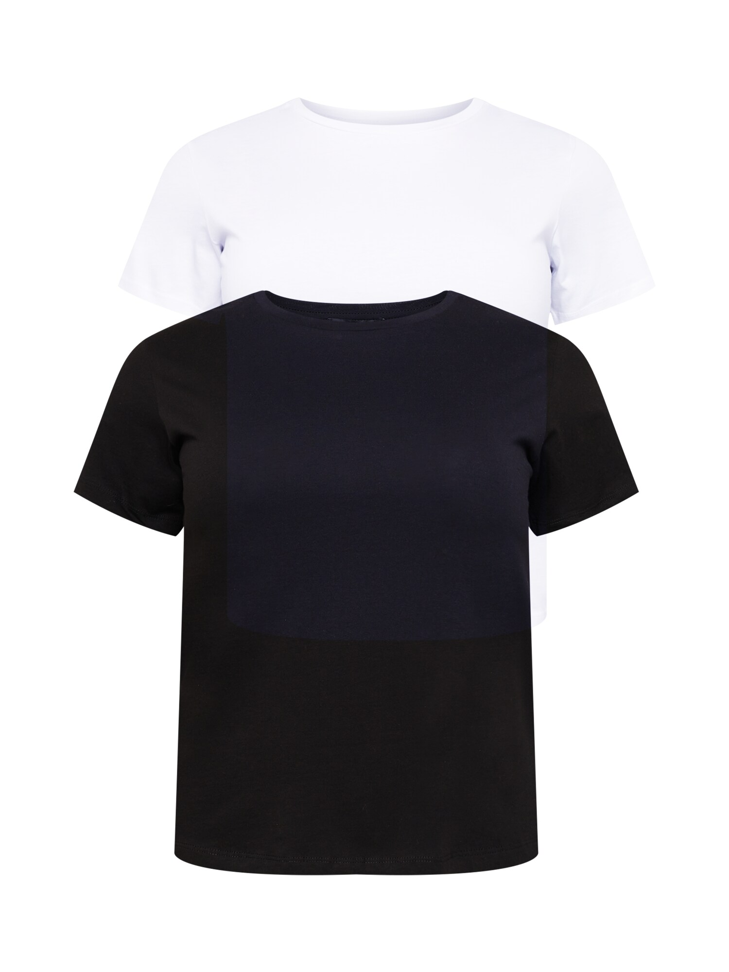 Trendyol Curve Marškinėliai juoda / balta