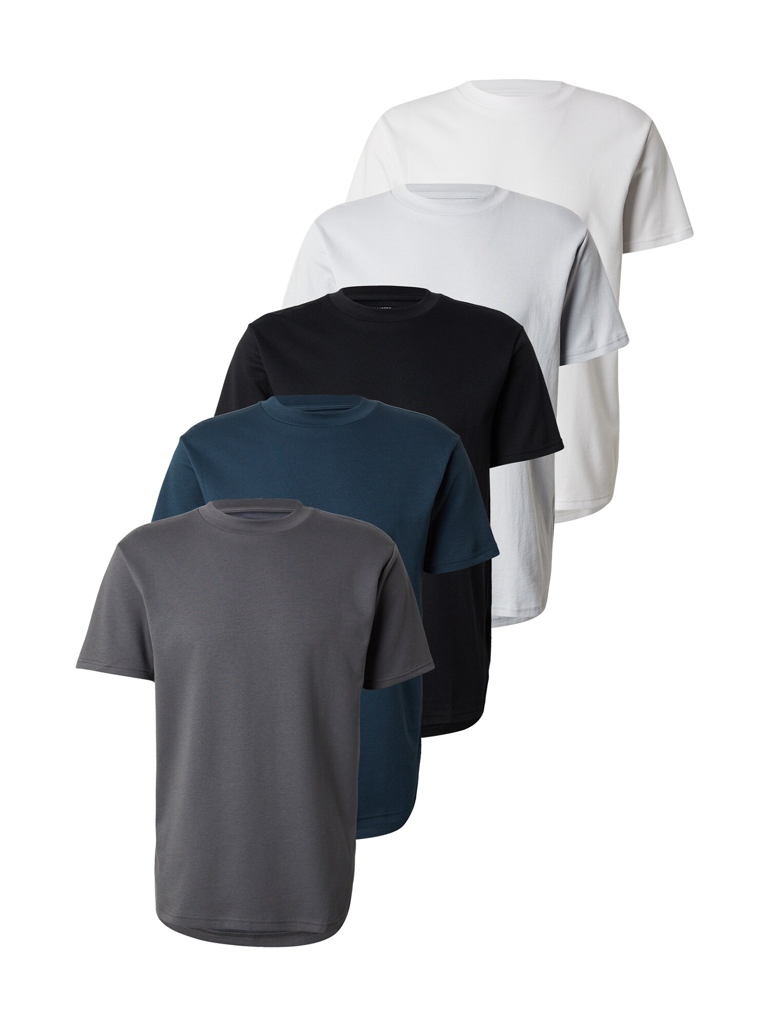 HOLLISTER Tricou  albastru / gri / negru / alb