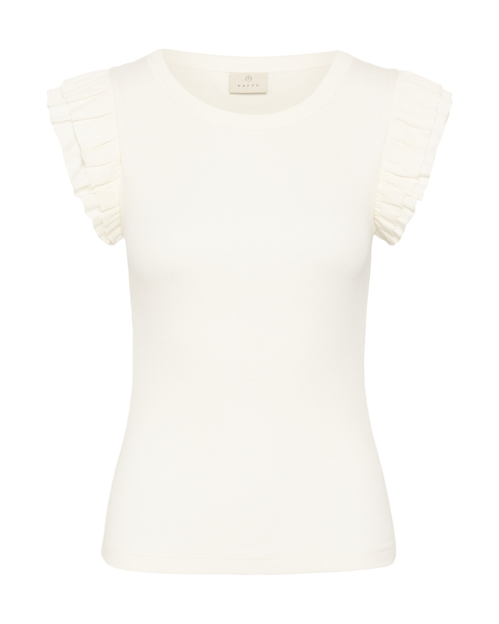 Kaffe Tricou KACarna alb natural