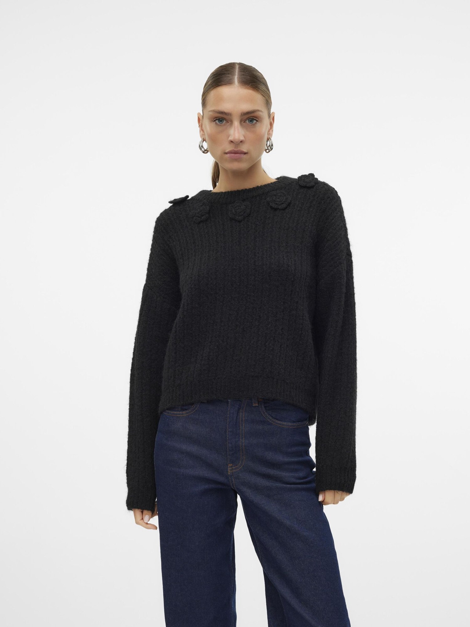 VERO MODA Pulóver 'Aletta'  fekete termék 2. képe