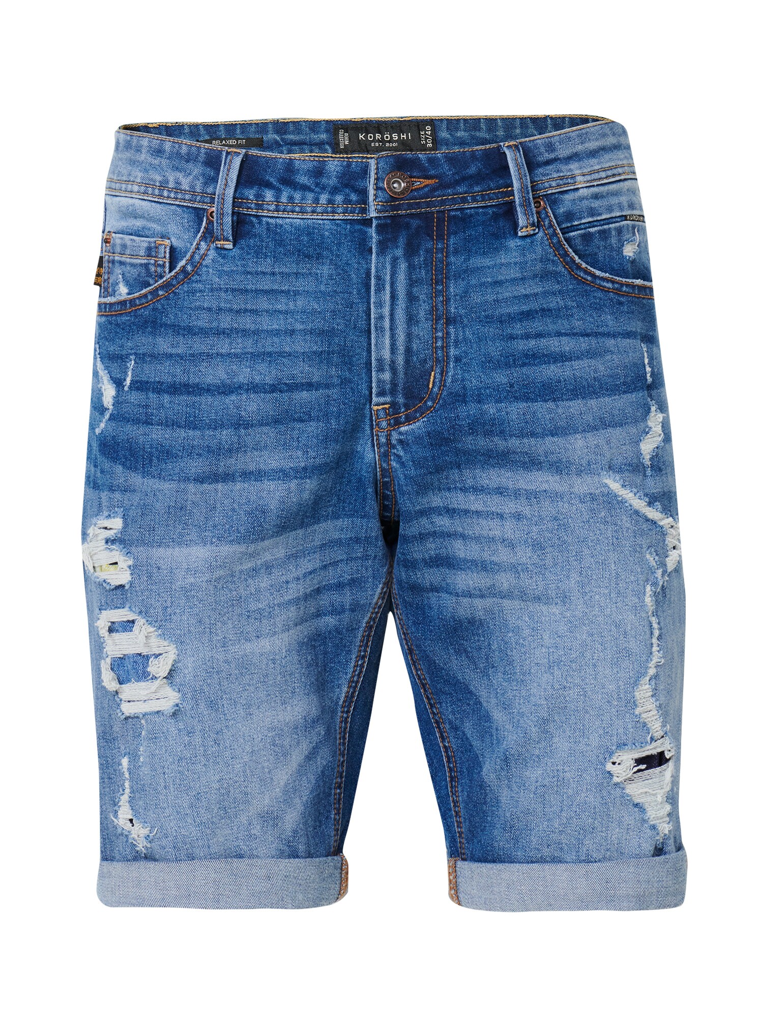 KOROSHI Kavbojke  moder denim