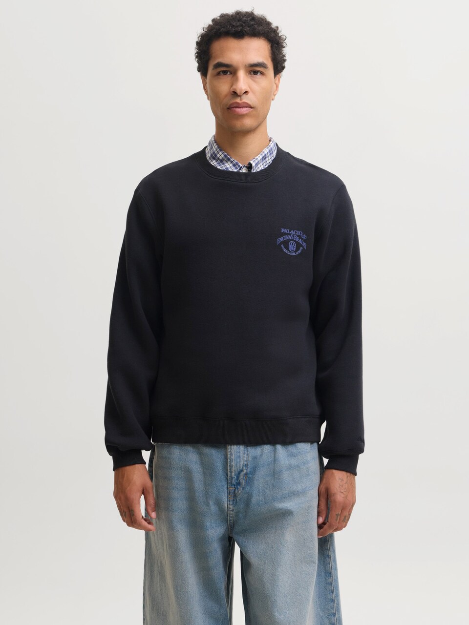 Sweatshirt 'JORCHAMBERI' blå / gråmelerad
