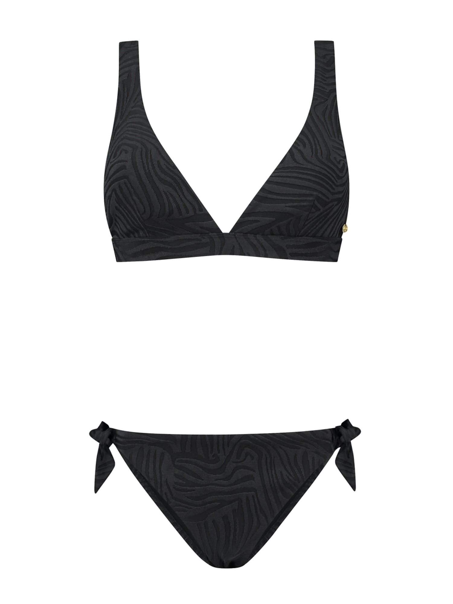 Shiwi Costum de baie două piese Amy  gri metalic / negru