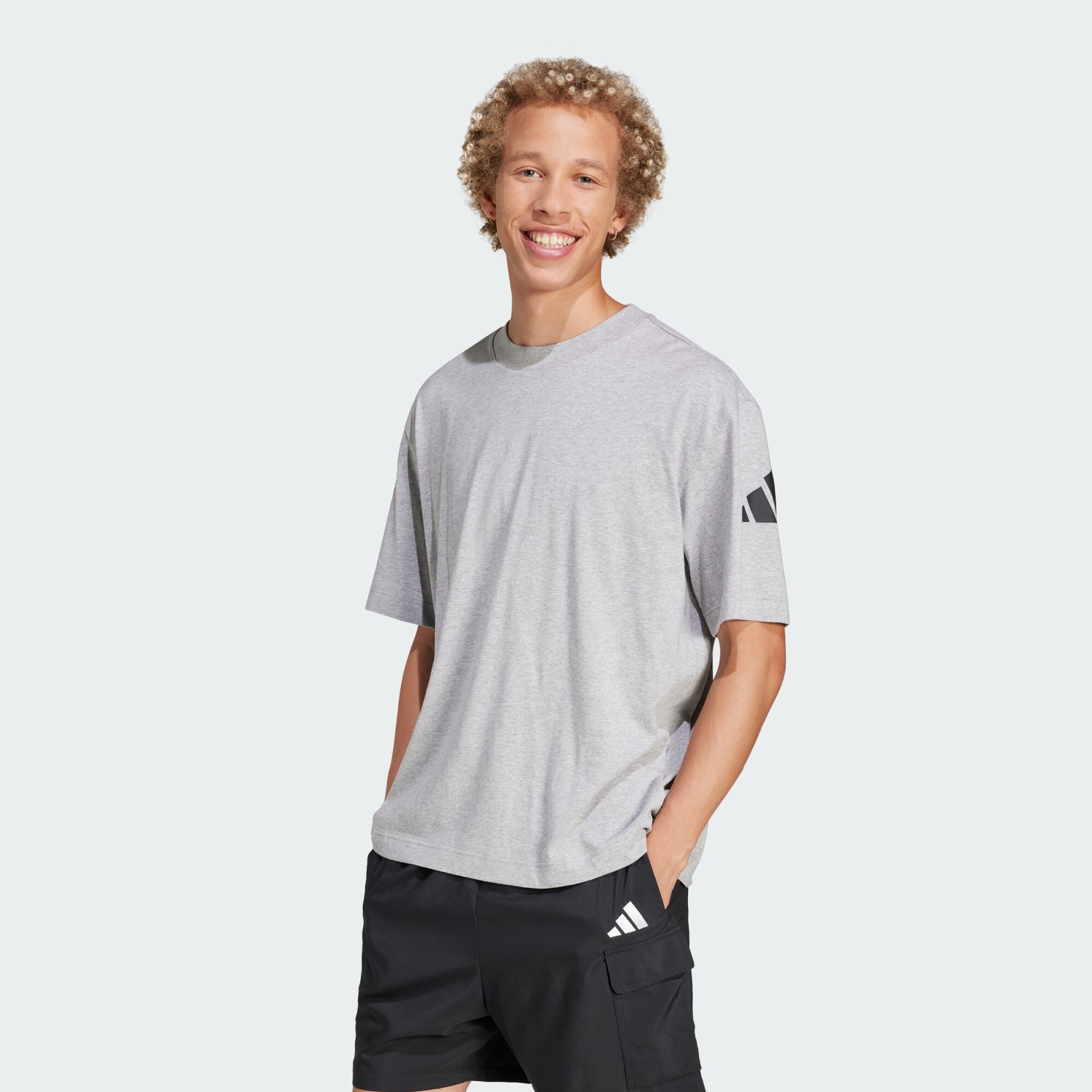 ADIDAS SPORTSWEAR Póló 'Essentials'  szürke melír termék 2. képe