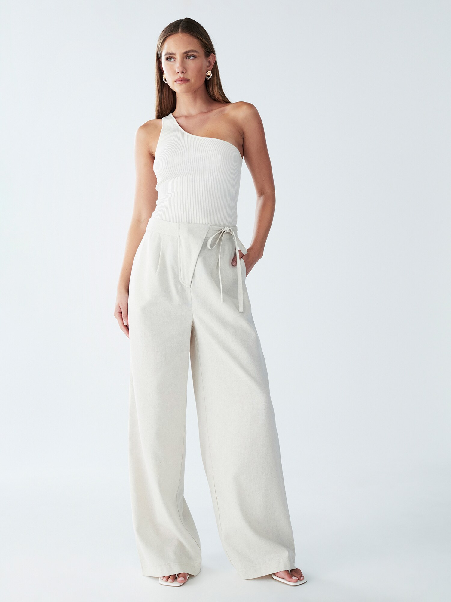 Willa Pantaloni cutați Glen  fildeş