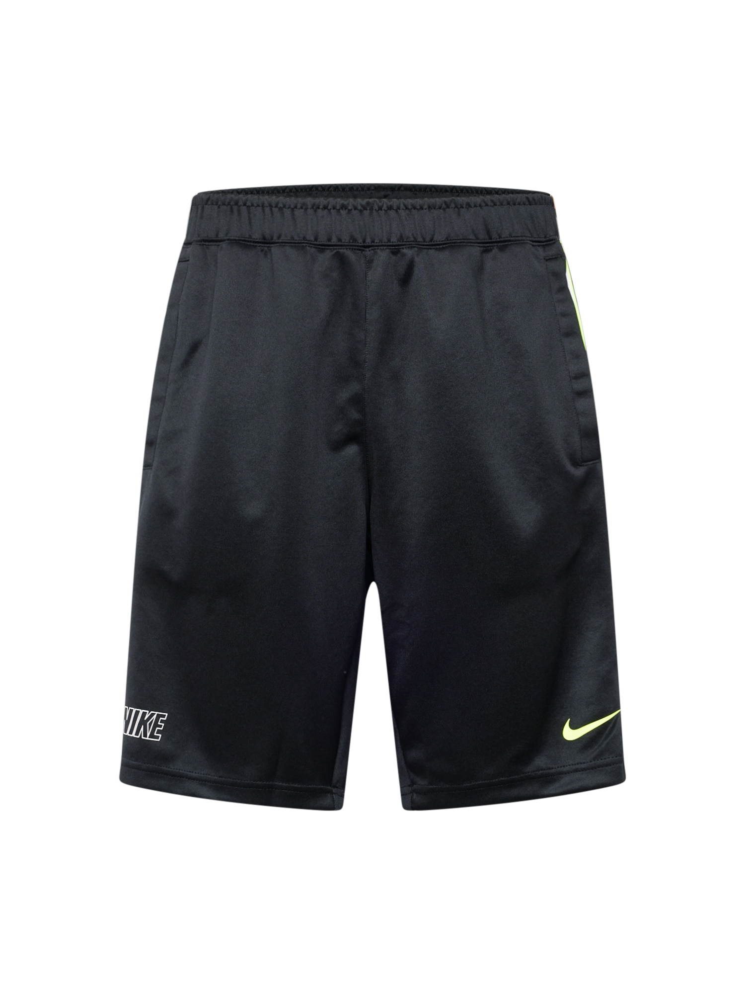 Nike Sportswear Hlače 'REPEAT'  limeta zelena / crna / bijela